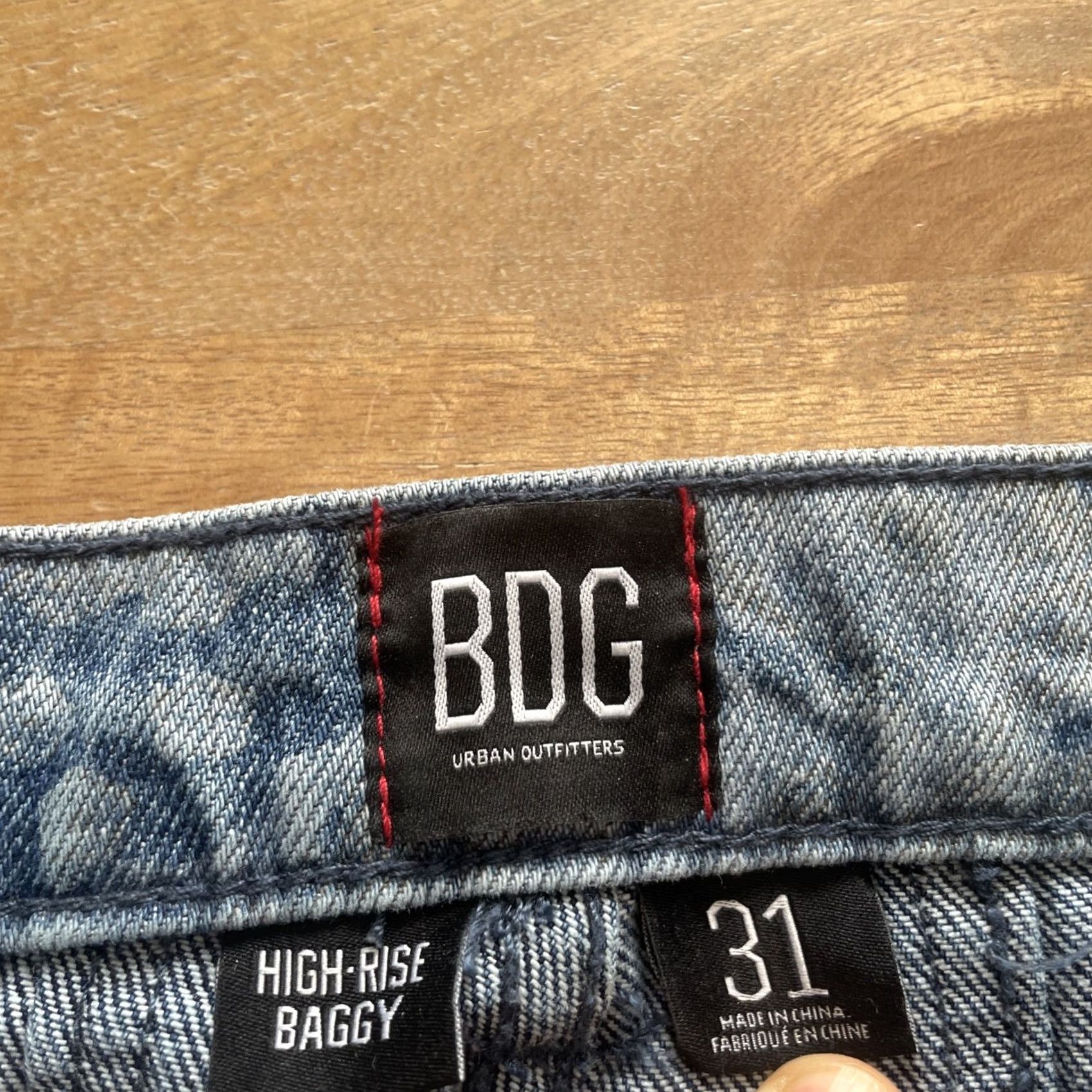 Bdg BDG Jeans: Urban High Rise Baggy Carpenter Paisley Denim Women Size 31 34x30 Blue 100% Cotton Rise High Inseam 30 Size 24" / US 00 / IT 34 - 3 Thumbnail