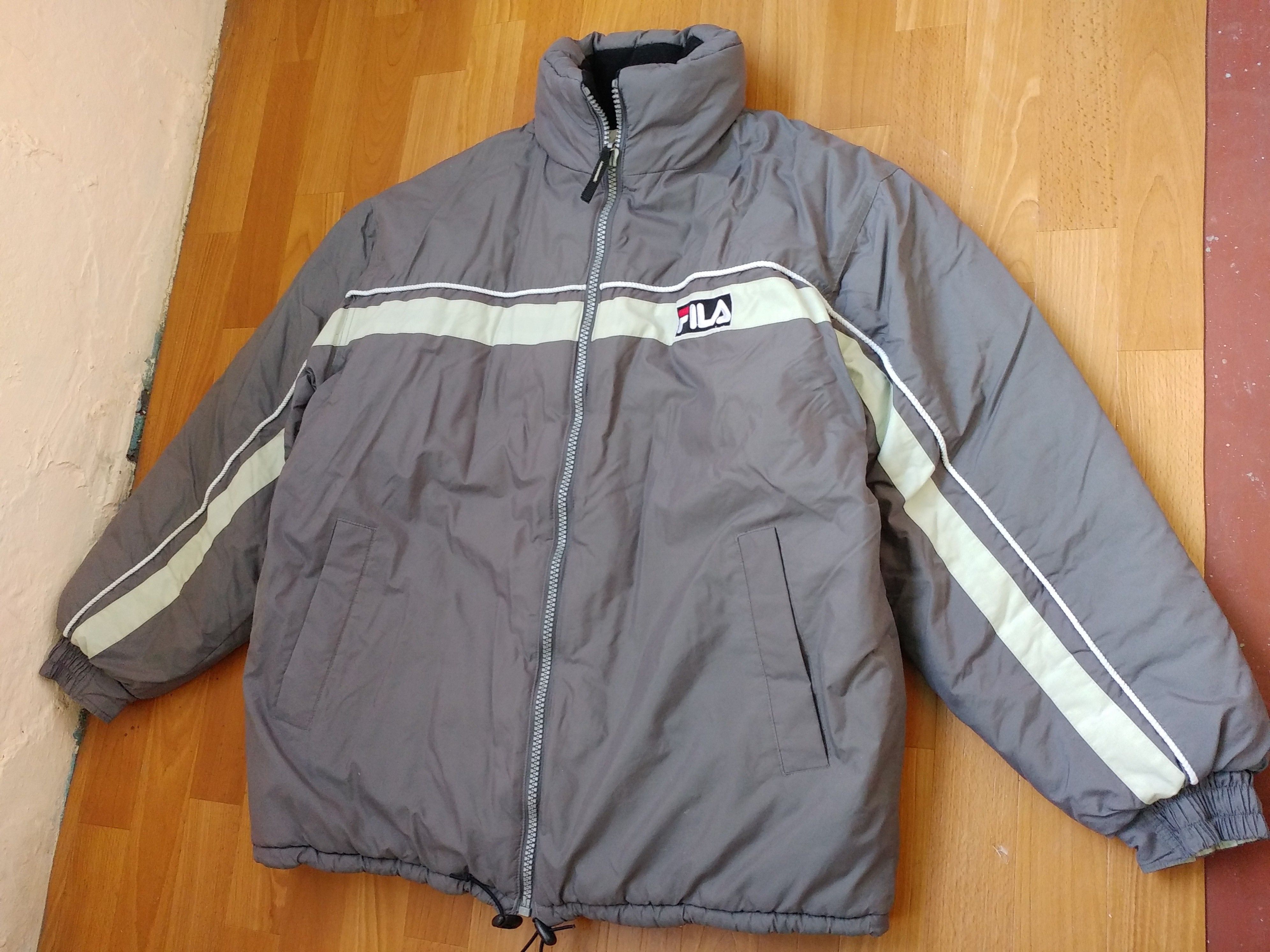 Fila FILA jacket, gray, vintage puffer, 90s hip hop, 1990s XL Size US XL / EU 56 / 4 - 4 Thumbnail