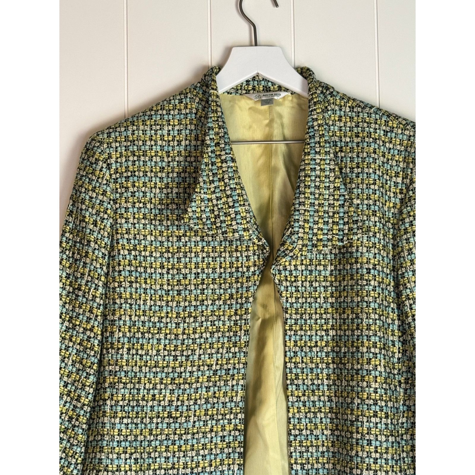 Austin Reed Austin Reed · Tweed Open Blazer · Blue Yellow · Size 14 Size XL / US 12-14 / IT 48-50 - 2 Thumbnail