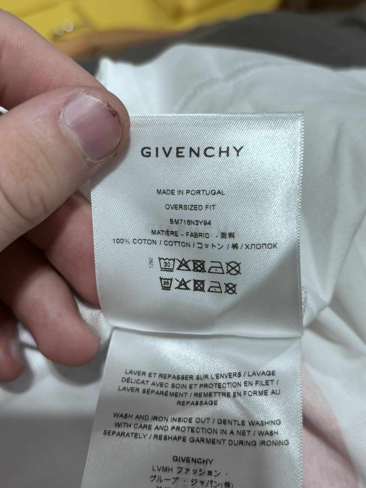 Givenchy Givenchy Class of Nineteen Fifty Two Grey/White Tee Size US L / EU 52-54 / 3 - 7 Thumbnail