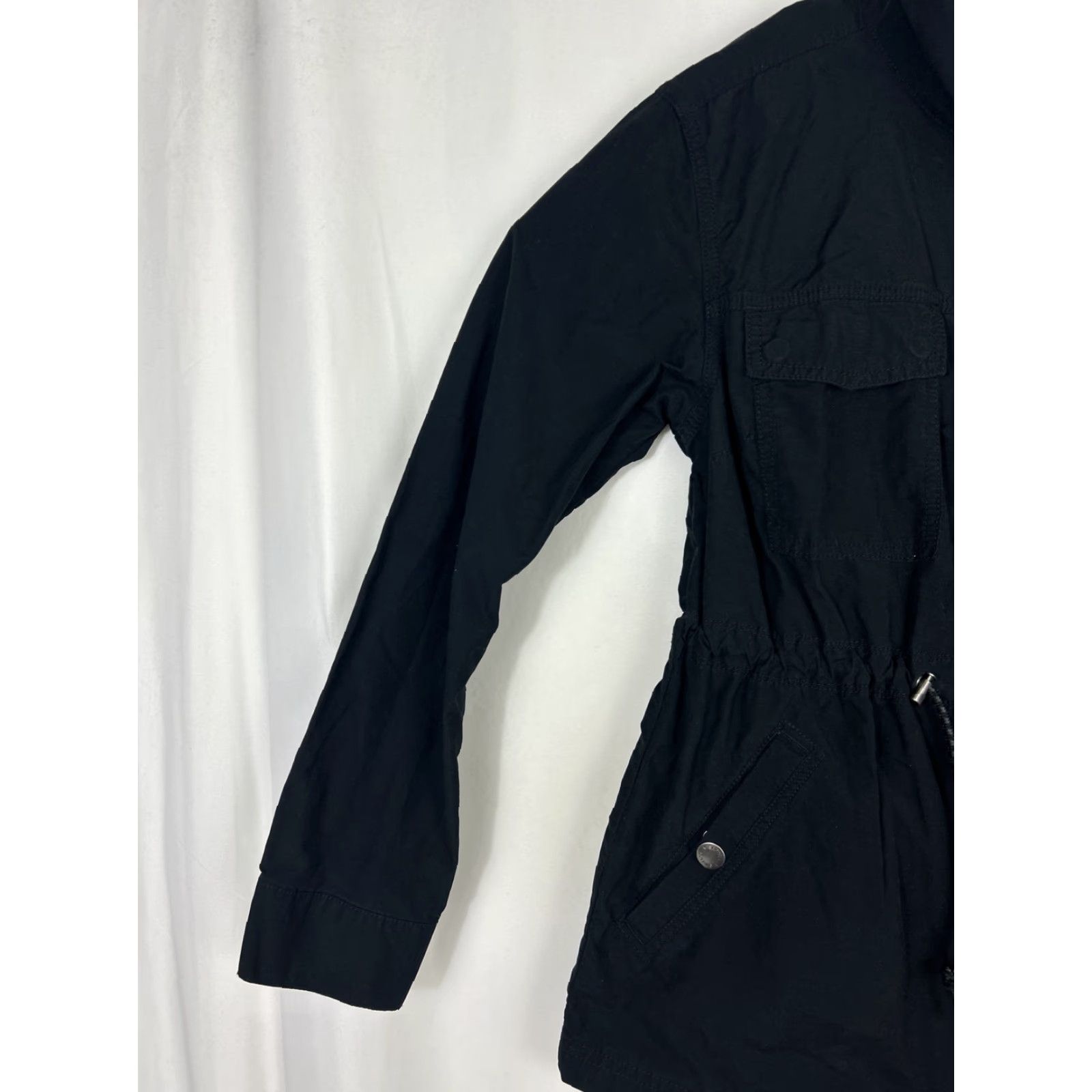 Vintage Columbia Jacket Womens Small Black Full Zip Multi-Pocket Cotton Blend Softshell All Seasons Size S / US 4 / IT 40 - 2 Thumbnail