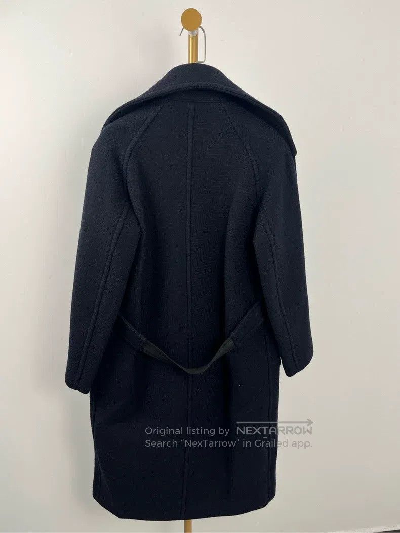 Hermes Hermes Navy Blue Lapel Long Sleeve Wool Coat Size XXS / US 00 / IT 34 - 2 Thumbnail