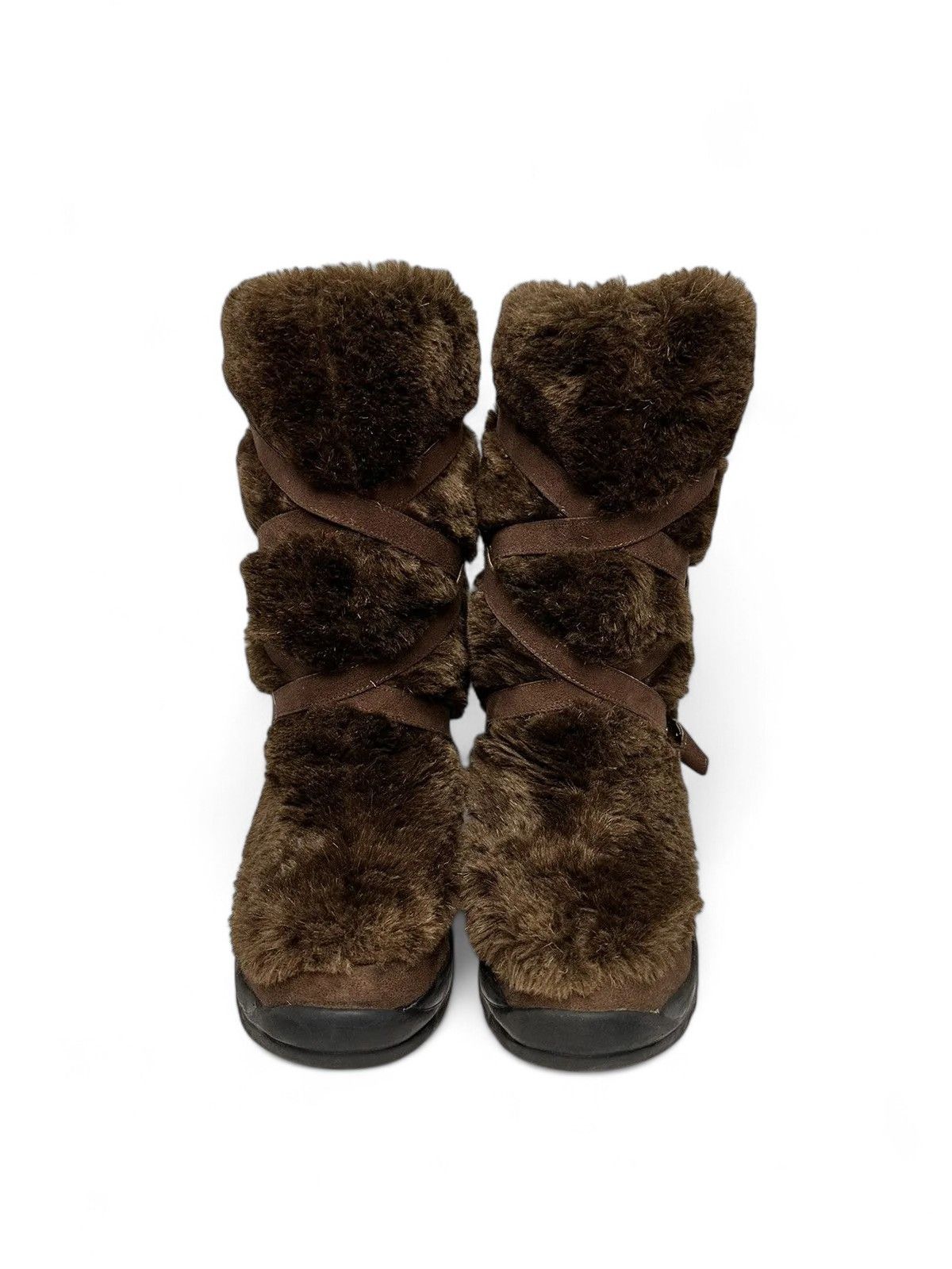 If Six Was Nine Classic Brown Leather Vintage Boots Y2K Minimal Look Size US 8 / EU 41 - 2 Thumbnail