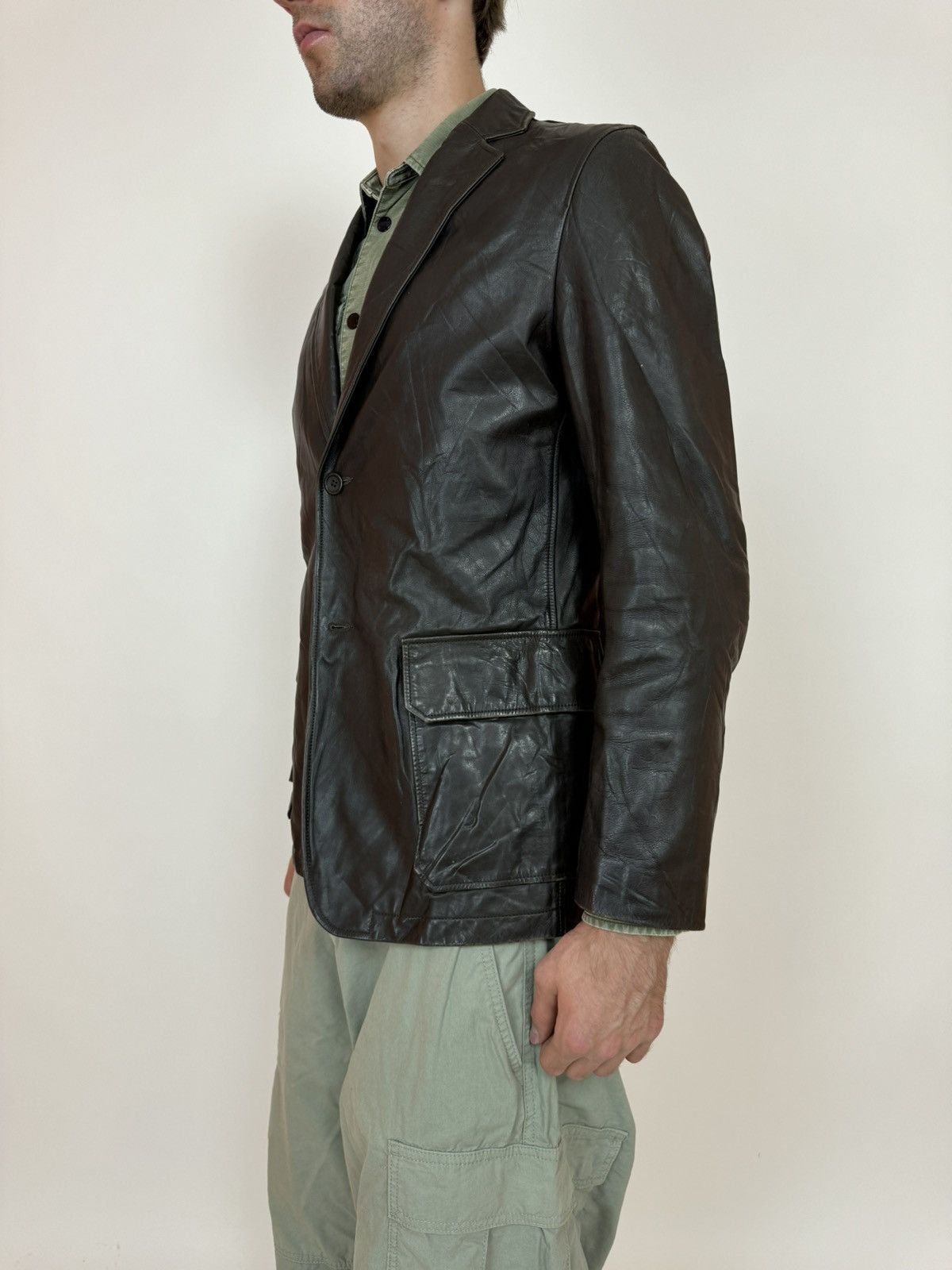 Country Road COUNTRY ROAD Leather Blazer Jacket Mens Size M Size US M / EU 48-50 / 2 - 4 Thumbnail
