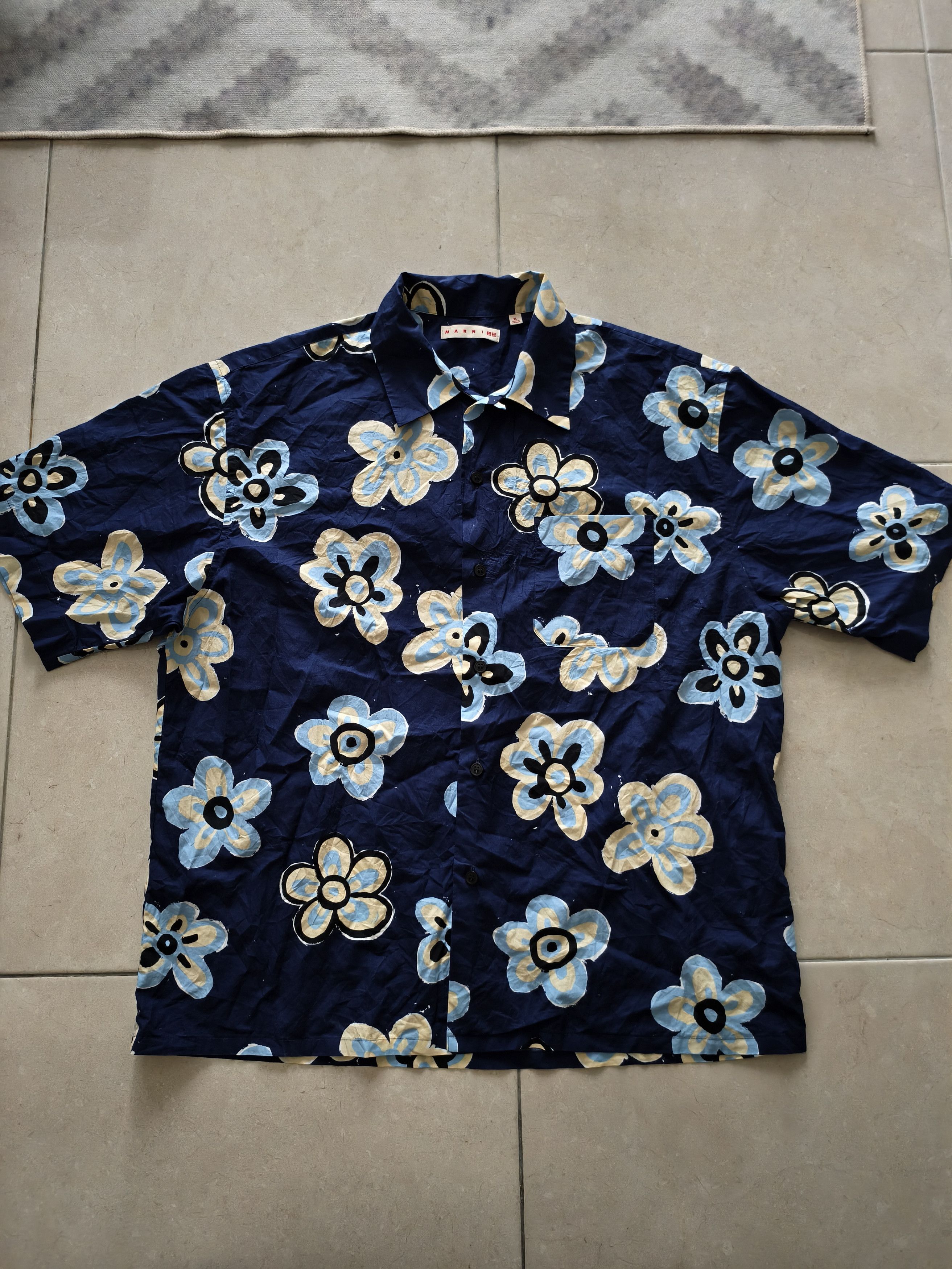 Designer × Marni × Uniqlo 🔥STEALS🔥Very Rare Marni Uniqlo Floral Shirt Size US XL / EU 56 / 4 - 1 Thumbnail