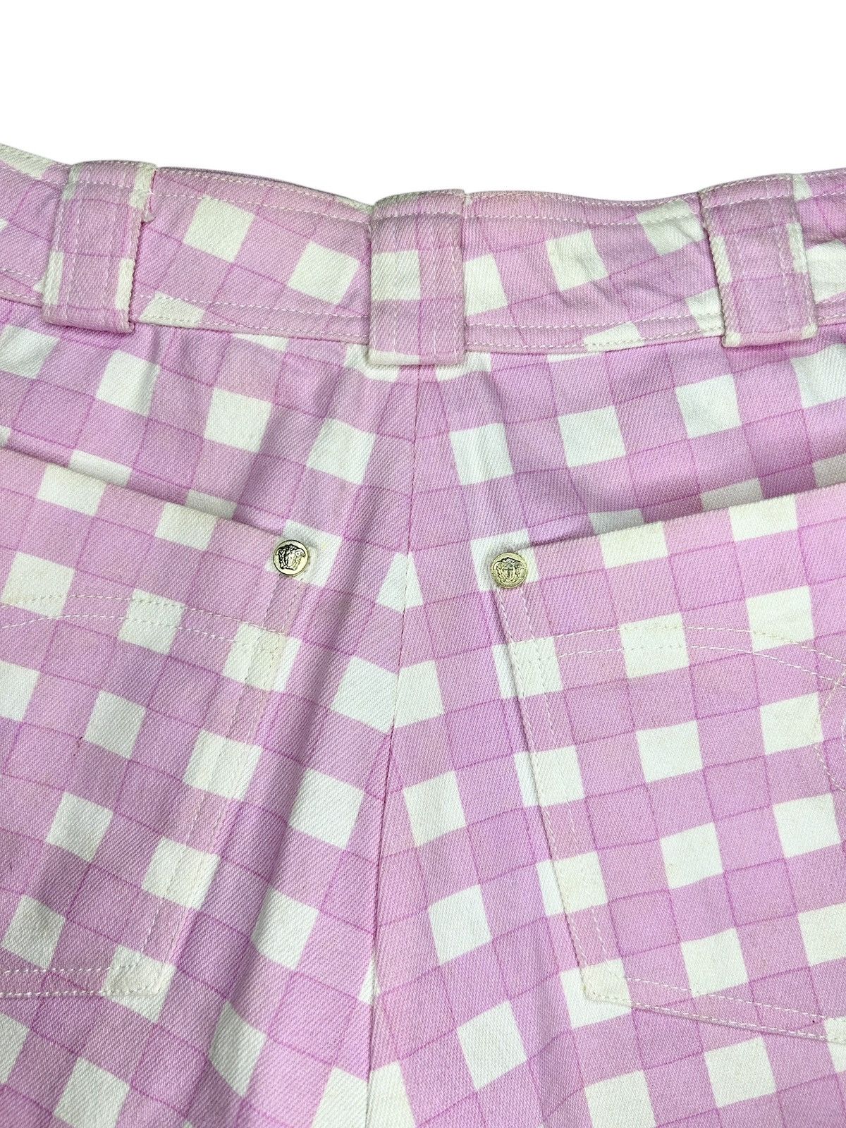 Versace S/S 93 Gingham Shorts Size 28" / US 6 / IT 42 - 11 Thumbnail