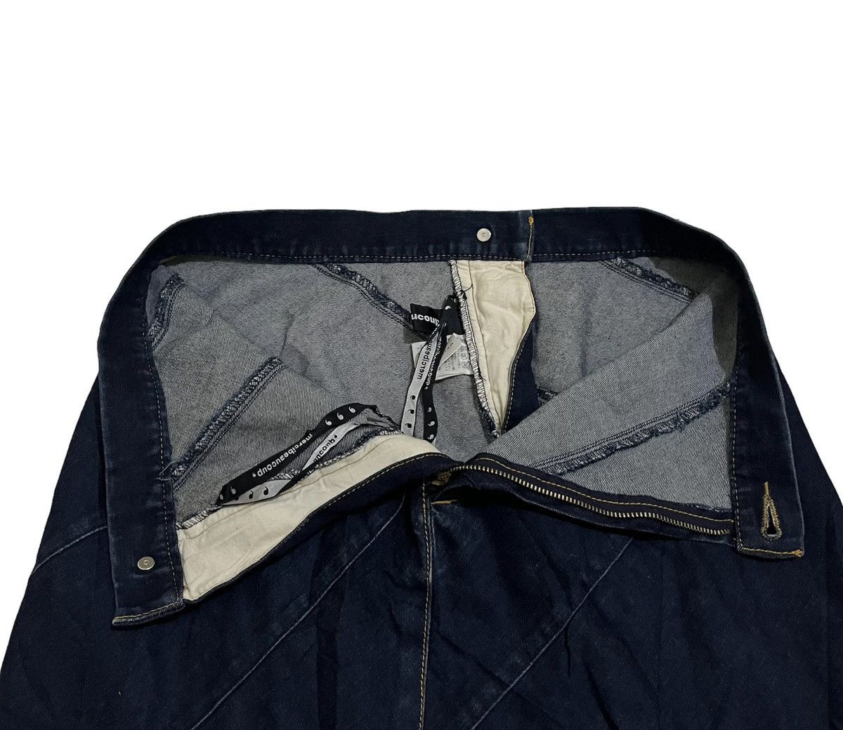 Kapital 00s Japanese brand Mercibeaucoup skirt denim blue Size 29" - 5 Thumbnail