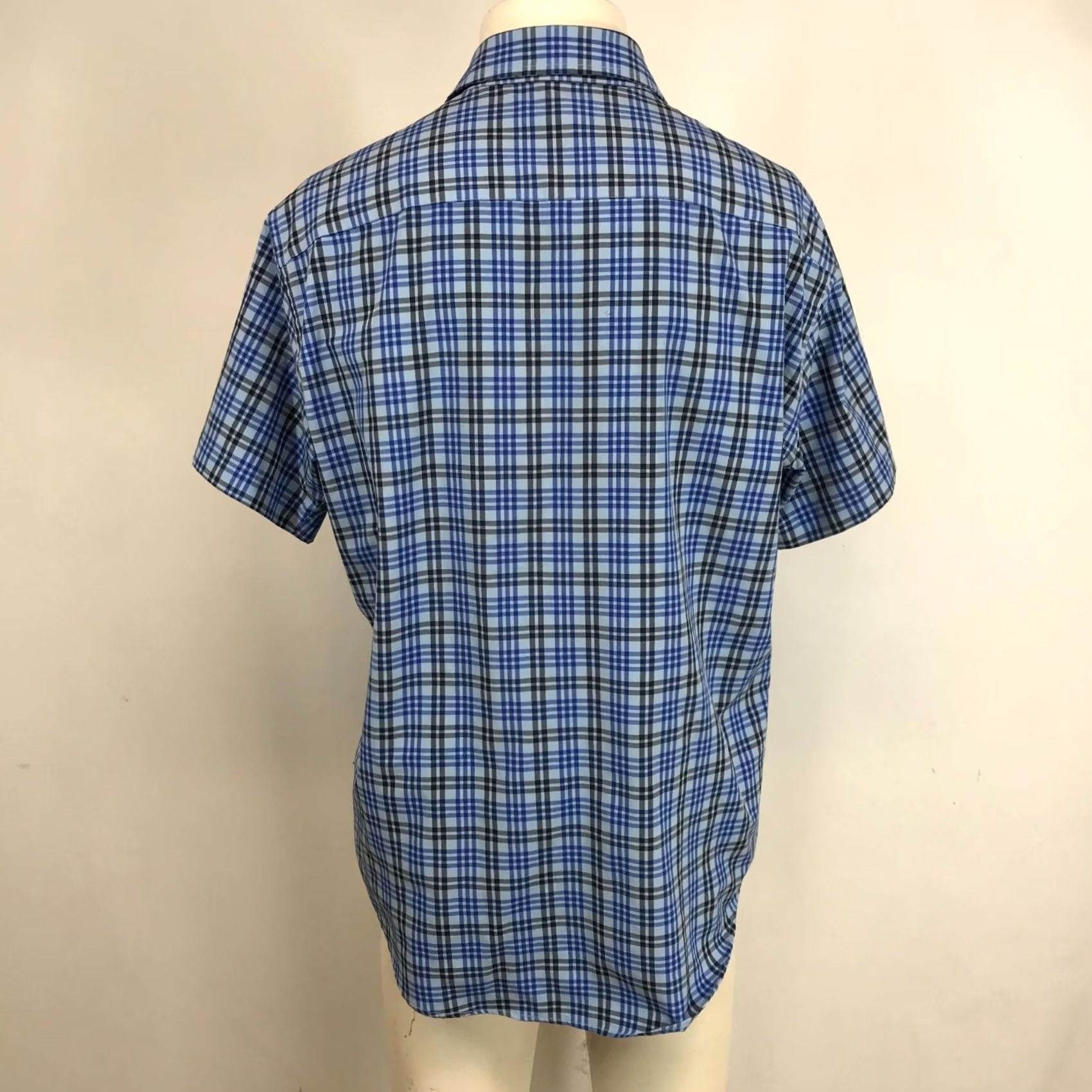 Peter Millar PETER MILLAR Mens Medium Blue Short Sleeve Button Collared Shirt w/Pocket Size US M / EU 48-50 / 2 - 5 Thumbnail