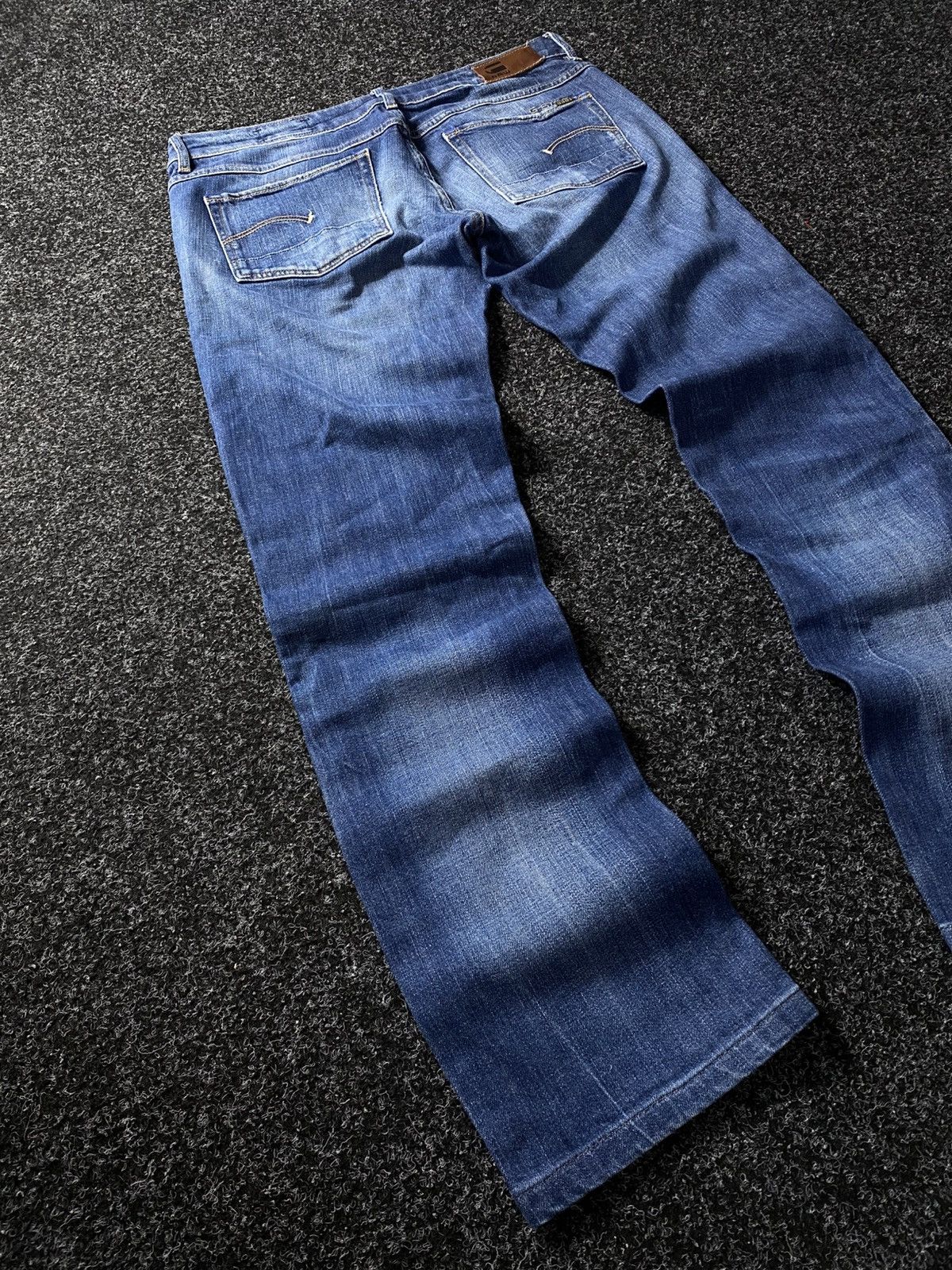 G-Star Vintage G Star RAW Flare Wide Leg Faded Wash Denim Size 31" - 8 Thumbnail