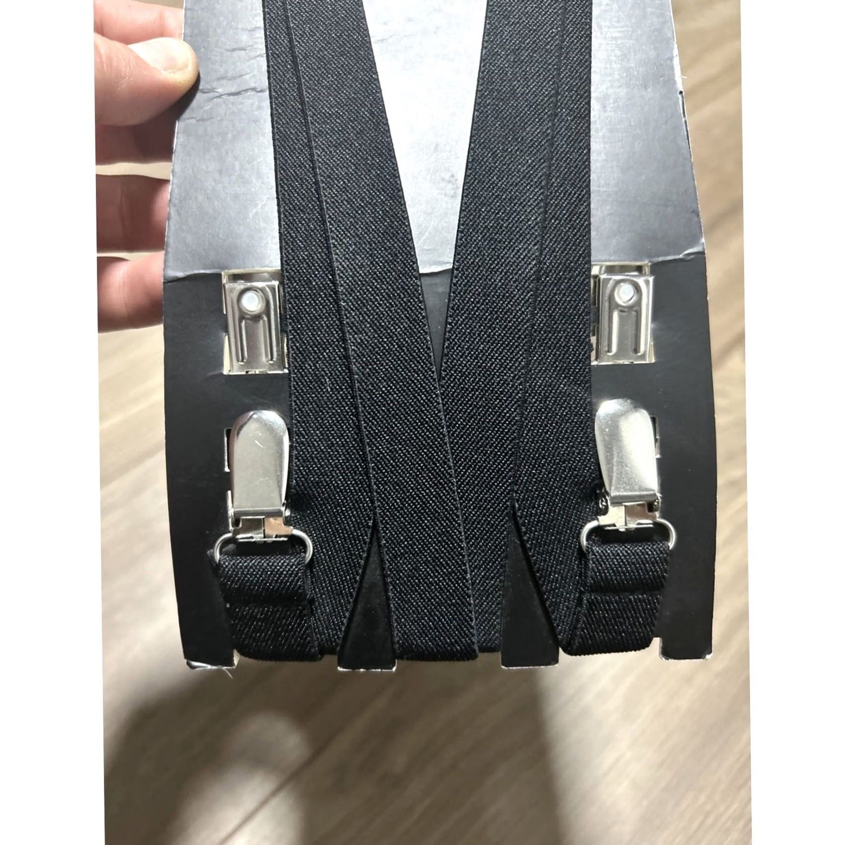 Vintage J. Ferrar JF Black Adjustable Elastic Suspenders Casual Preppy One Size Men Clips Suspenders Size 44L - 6 Thumbnail