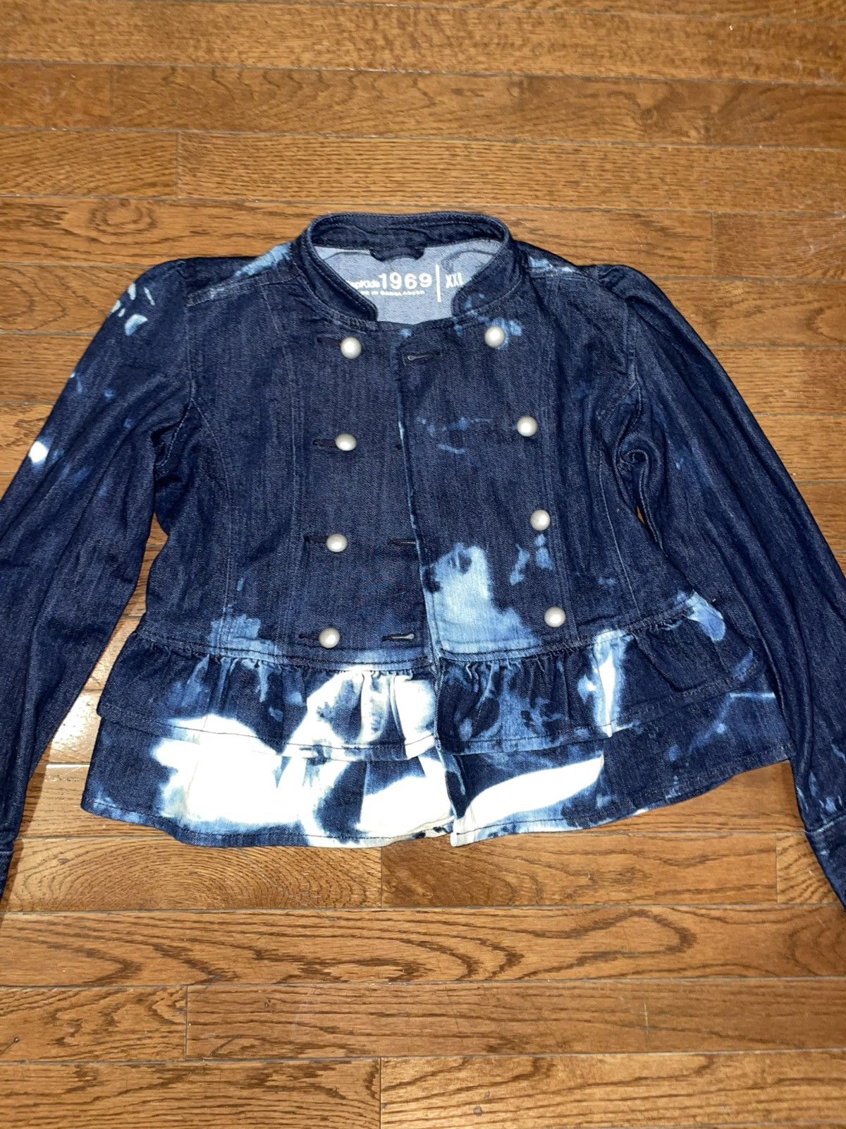 Gap Gap Kids custom distressed peplum 1969 foot denim jacket Size XXL / US 16-18 / IT 52-54 - 5 Thumbnail