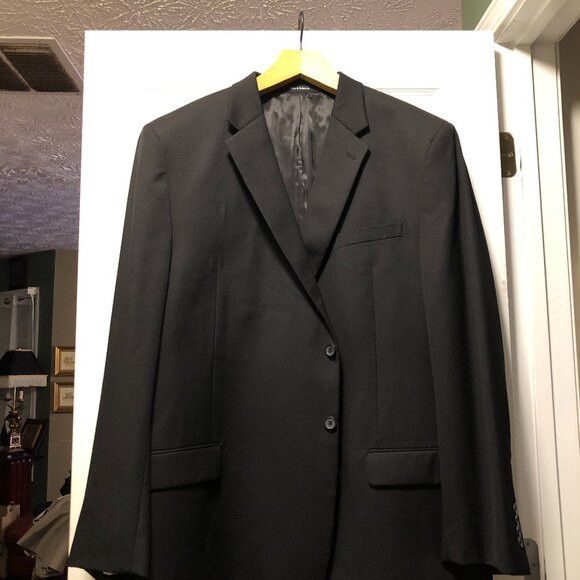 Jos. A. Bank jos.a.bank men's navy 100%wool sport coat jacket blazer 41L Size 40L - 1 Thumbnail
