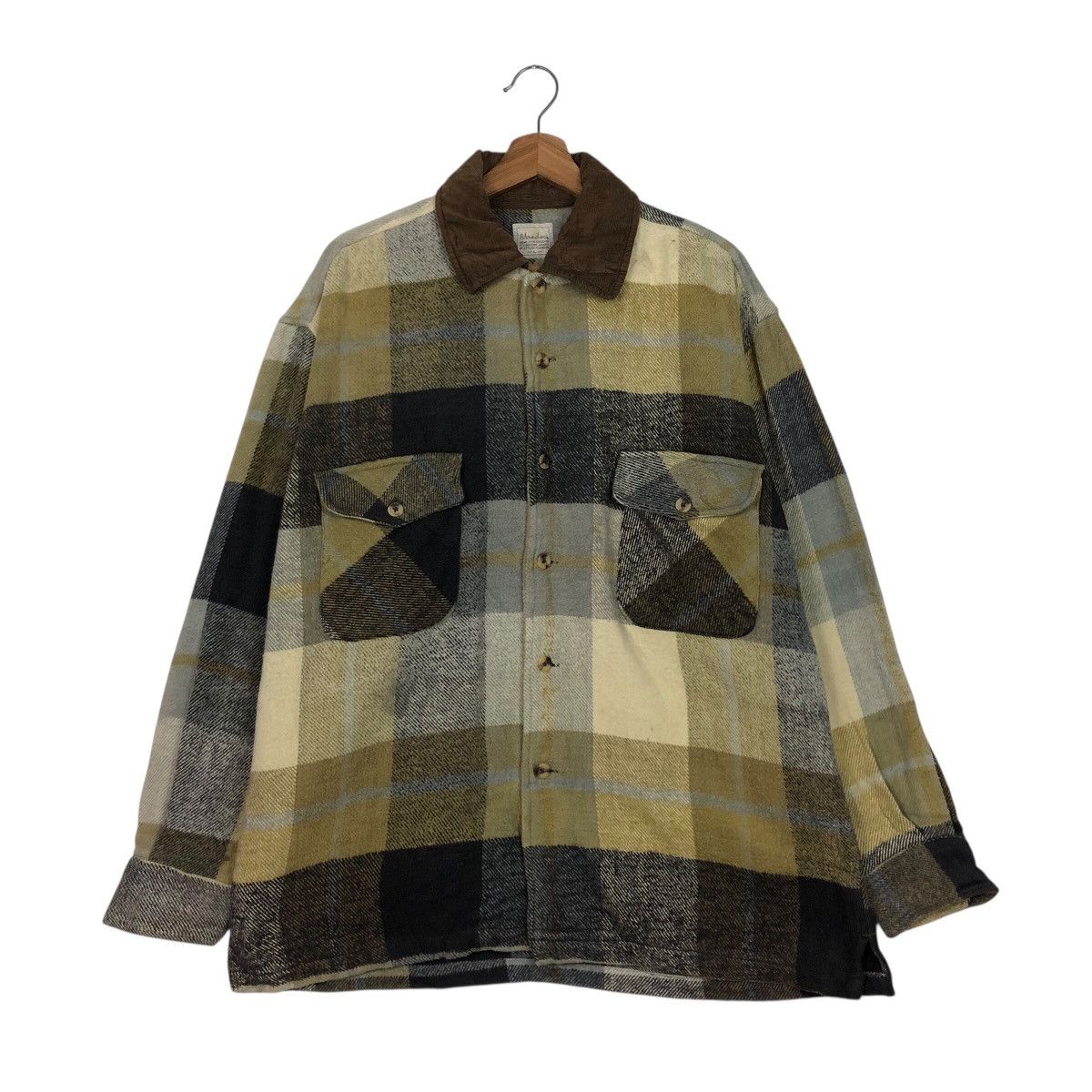 Japanese Brand 📌Vintage Wool Flannel Jacket Mandoc Tartan Issey Miyake Size US L / EU 52-54 / 3 - 2 Thumbnail