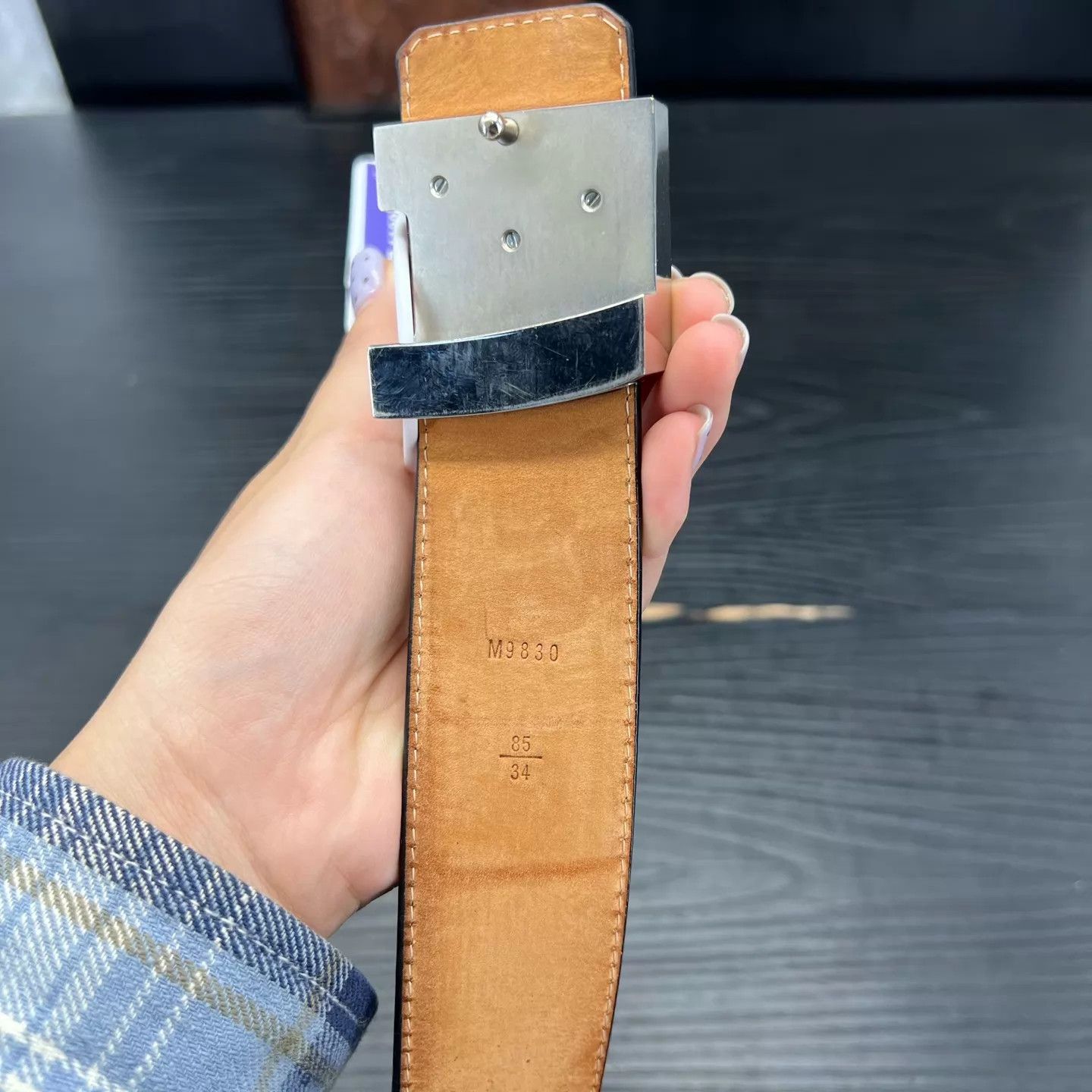 Louis Vuitton LV Water Ripple Belt Black 85 34 Size 34 - 4 Thumbnail