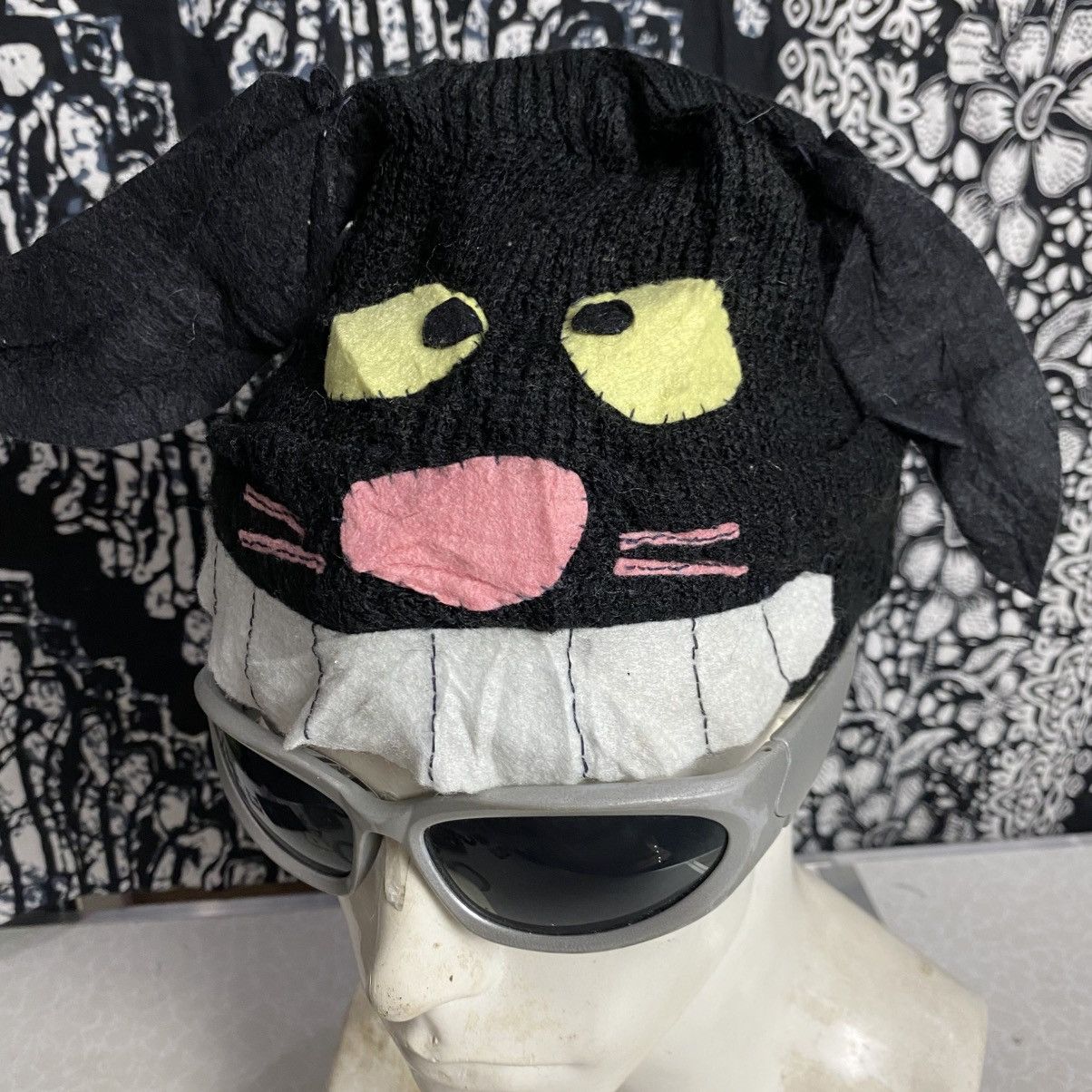 Japanese Brand × Vintage 2000s y2k lazy cay unique beanie hats Size ONE SIZE - 4 Thumbnail