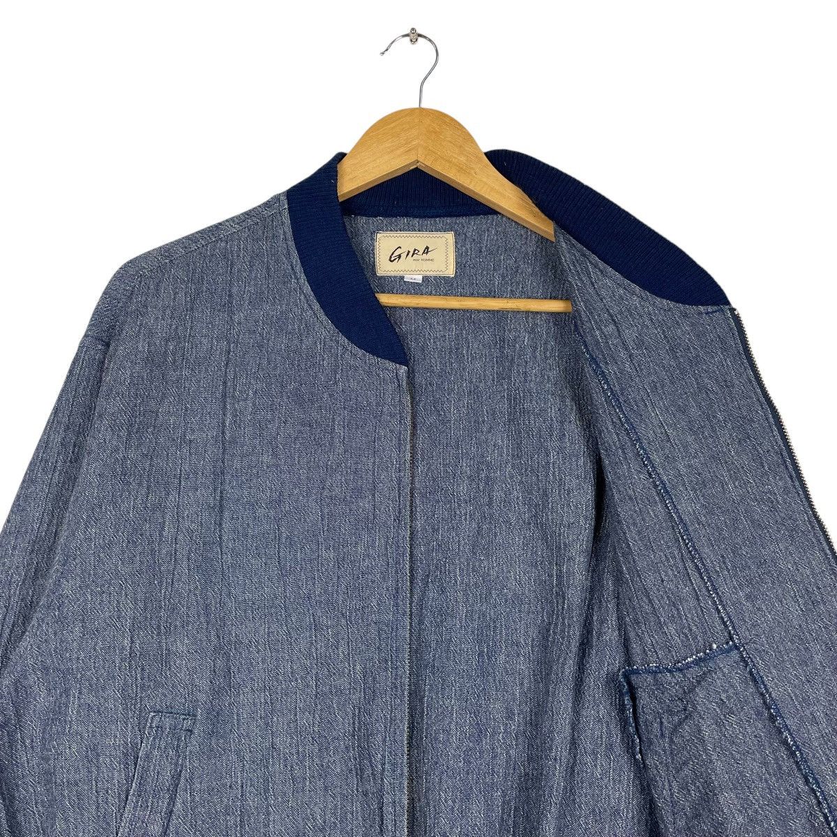 Designer × Japanese Brand × Yohji Yamamoto 💥90s GIRA POUR HOMME JAPAN LINEN BOMBER Size US M / EU 48-50 / 2 - 9 Thumbnail