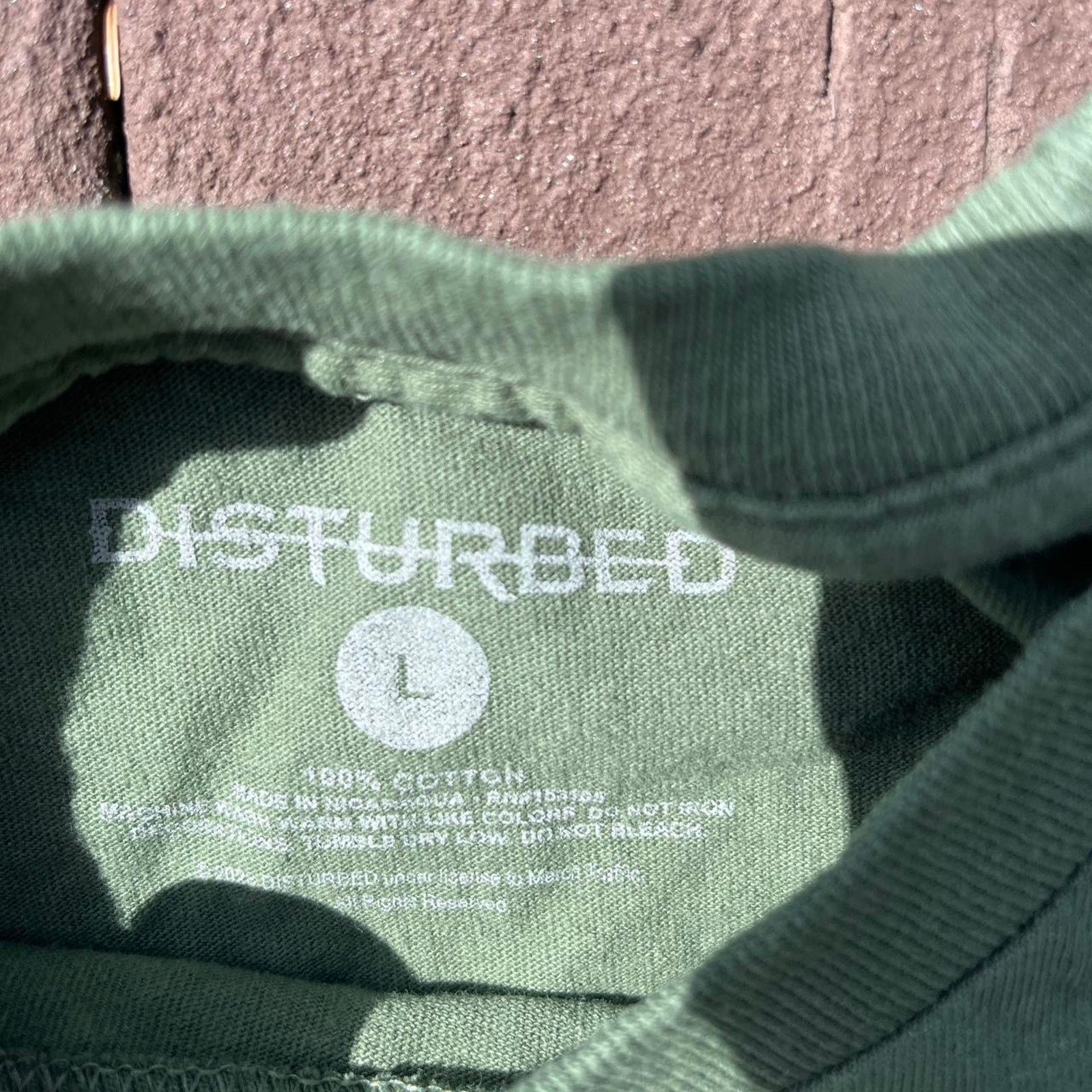Disturbia 2023 Green Disturbed Long Sleeve Shirt Size US L / EU 52-54 / 3 - 2 Thumbnail