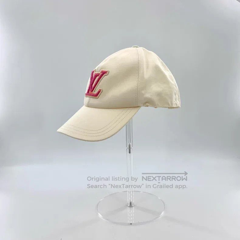 Louis Vuitton Louis Vuitton Signature beige logo flocked cotton cap Size ONE SIZE - 2 Thumbnail