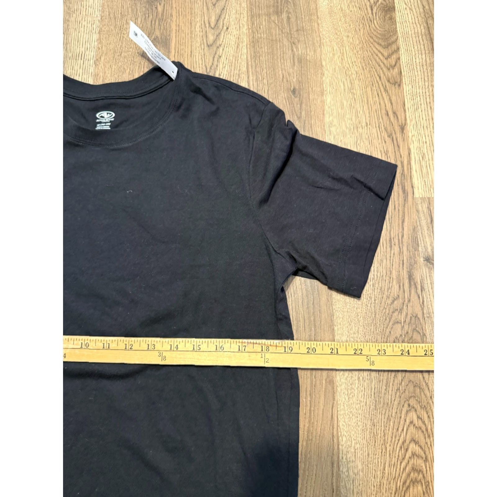 Athletic Works Athletic Works Shirt Mens Size Medium Black Crewneck T-Shirt Regular Fit Short Sleeve Casual Modern Basic Size M / US 6-8 / IT 42-44 - 6 Thumbnail
