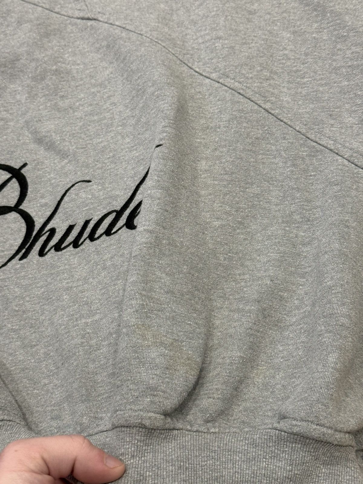 Rhude Rhude Classic Logo Quarter Zip Sweatshirt Size US XL / EU 56 / 4 - 11 Thumbnail