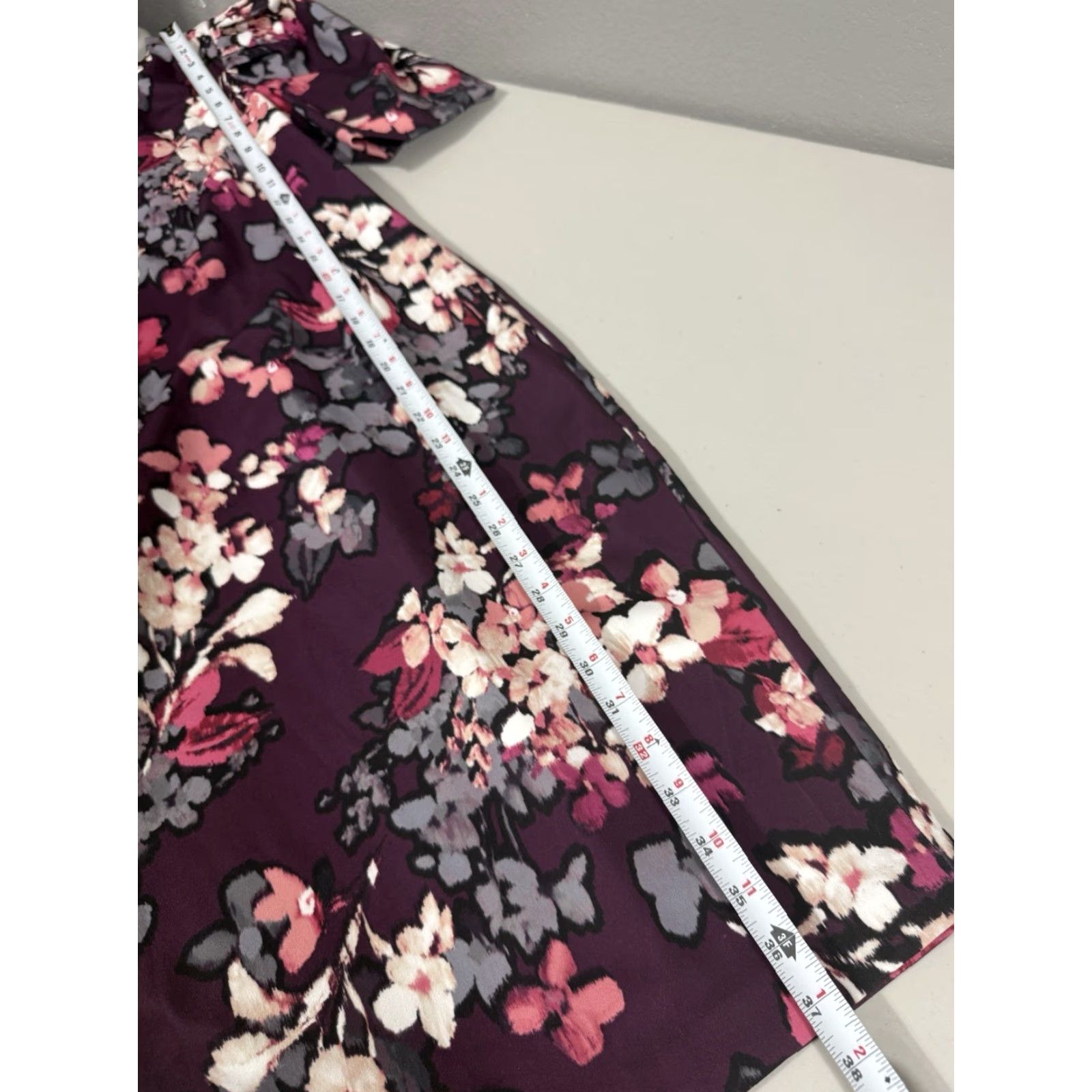 Calvin Klein Calvin Klein Dress Sheath Floral Water Color Print Purple Pink XS? 2? Not sure. Size XS / US 0-2 / IT 36-38 - 2 Thumbnail
