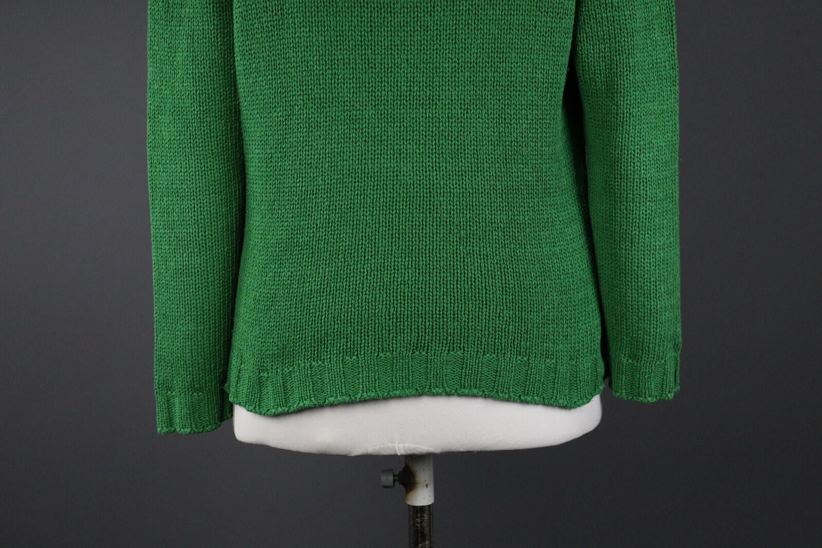 Designer Elisa Cavaletti Loose Green Casual Knit Sweater Size L Size L / US 10 / IT 46 - 8 Thumbnail