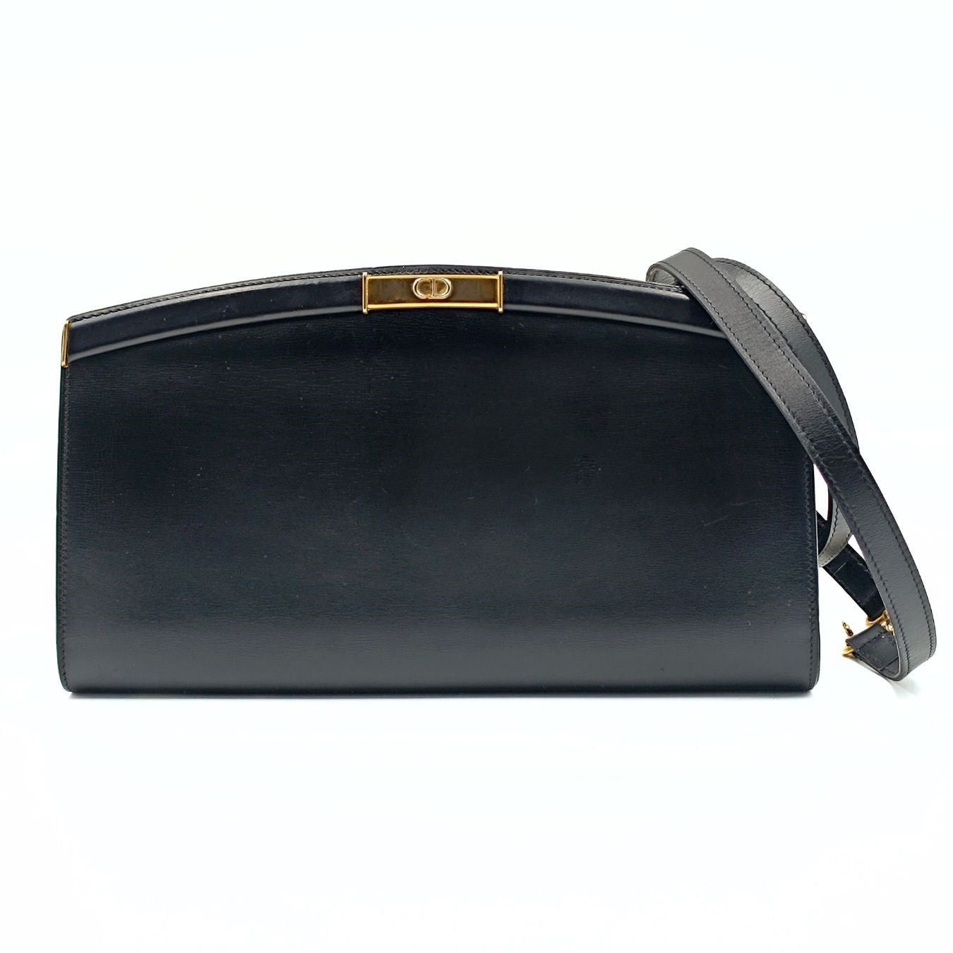 image of Dior Dior Christian Dior Vintage Baguette Model Shoulder Bag In Black Leather, Women's
