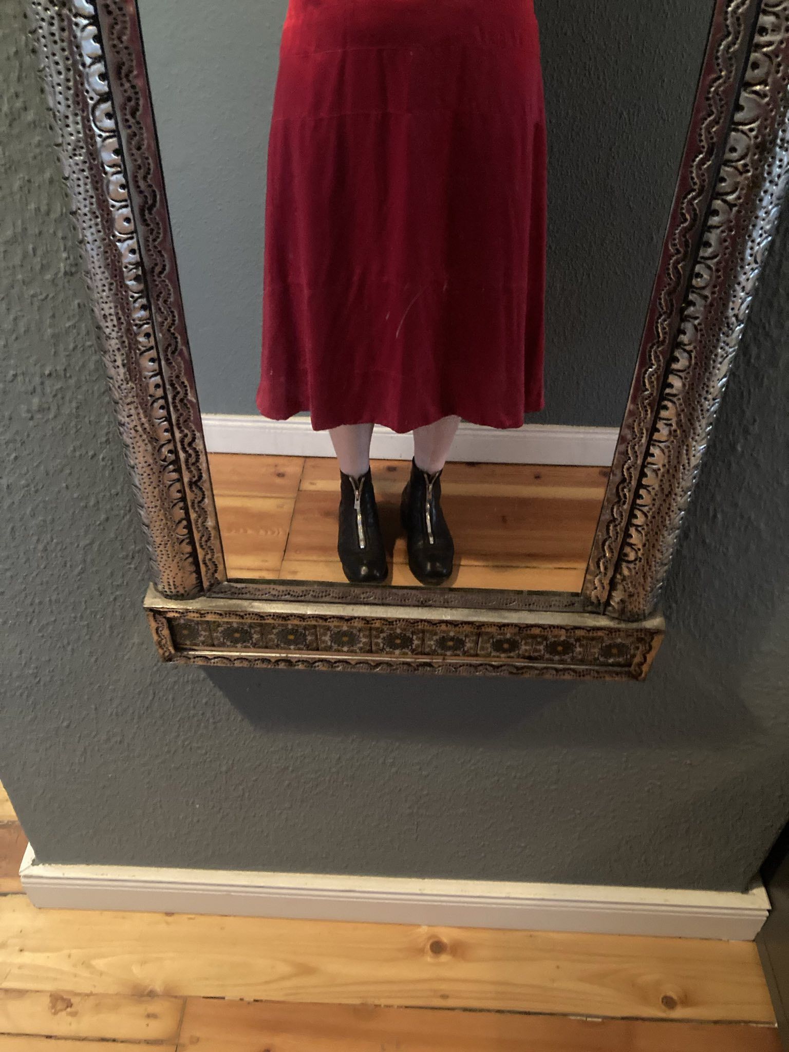 Casey Vidalenc Casey Vidalenc double layer red silk skirt Size 26" / US 2 / IT 38 - 2 Thumbnail