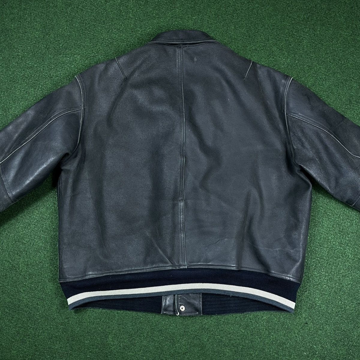 Diesel Vintage 90’s Diesel Leather Bomber Jacket Embroidered Logo Size US M / EU 48-50 / 2 - 14 Thumbnail
