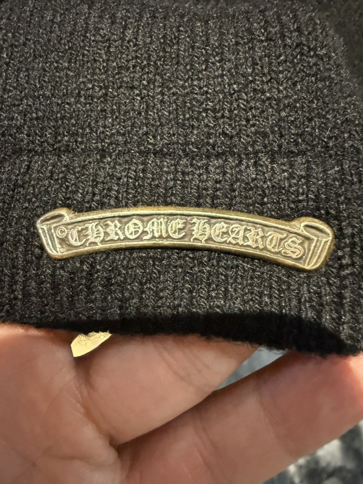 Chrome Hearts cashmere triple cross patch cardigan