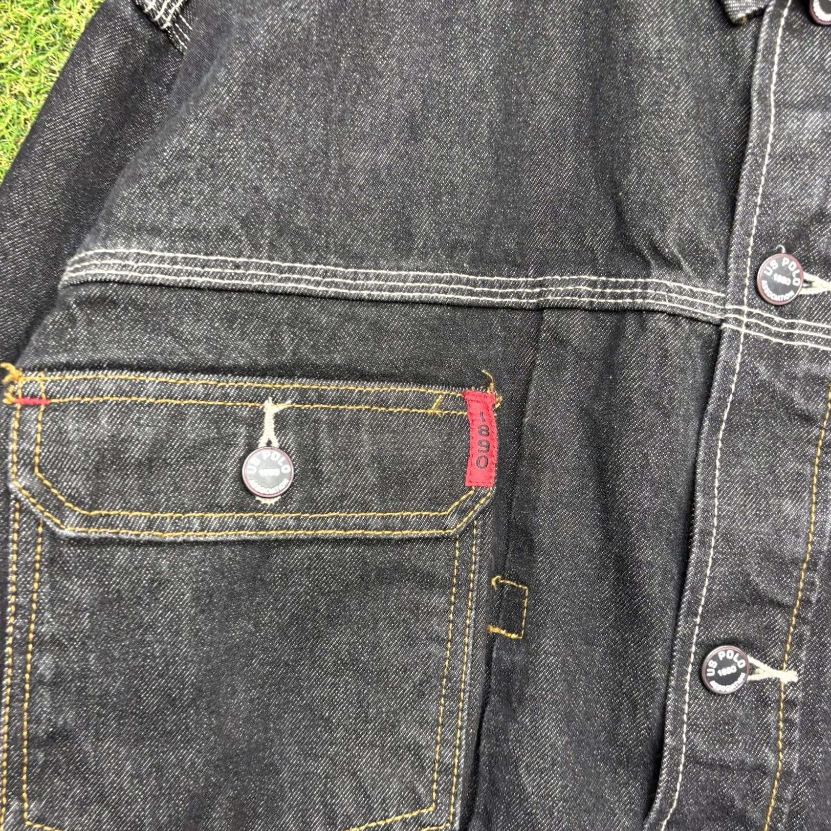 Vintage US Polo Assn. Jean Jacket Mens L Denim 90s Hip Hop Vintage Jacket Size US L / EU 52-54 / 3 - 3 Thumbnail