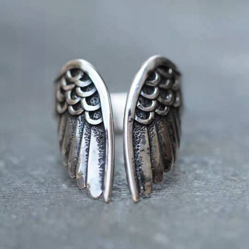 VIBE Vintage Open Angel Wing Ring Size ONE SIZE - 1 Thumbnail