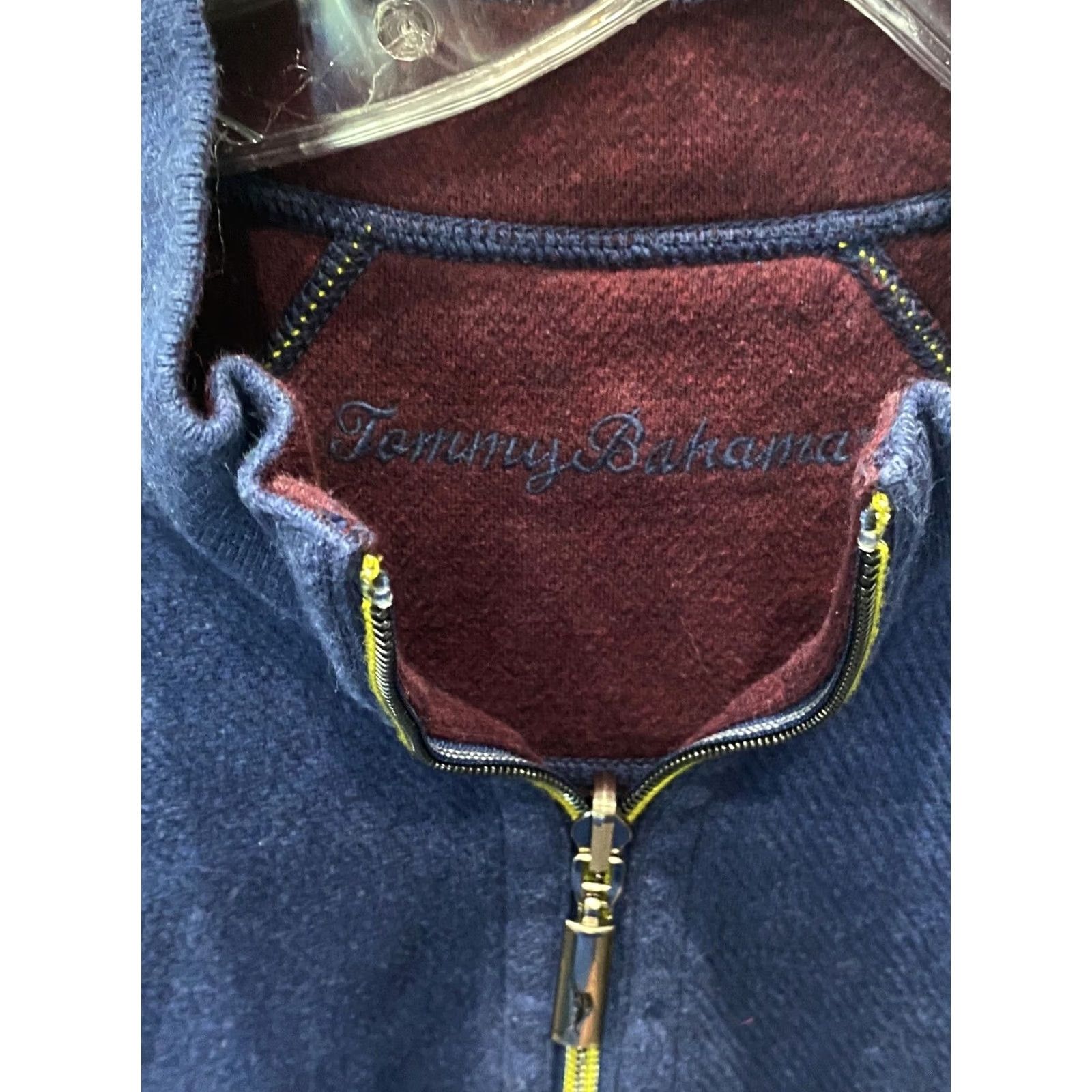 Tommy Bahama Tommy Bahama Sweater Men M Multicolor Reversible Zippered Blue Maroon Medium M Size US M / EU 48-50 / 2 - 7 Thumbnail