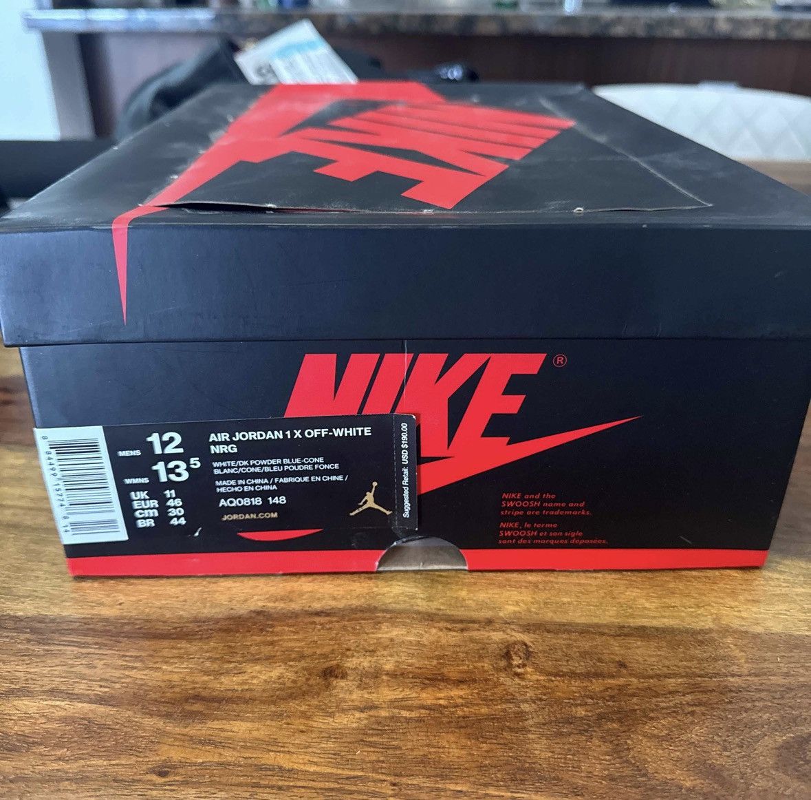 Jordan Brand × Off-White Jordan 1 Off-White UNC Size 12 Size US 12 / EU 45 - 8 Thumbnail