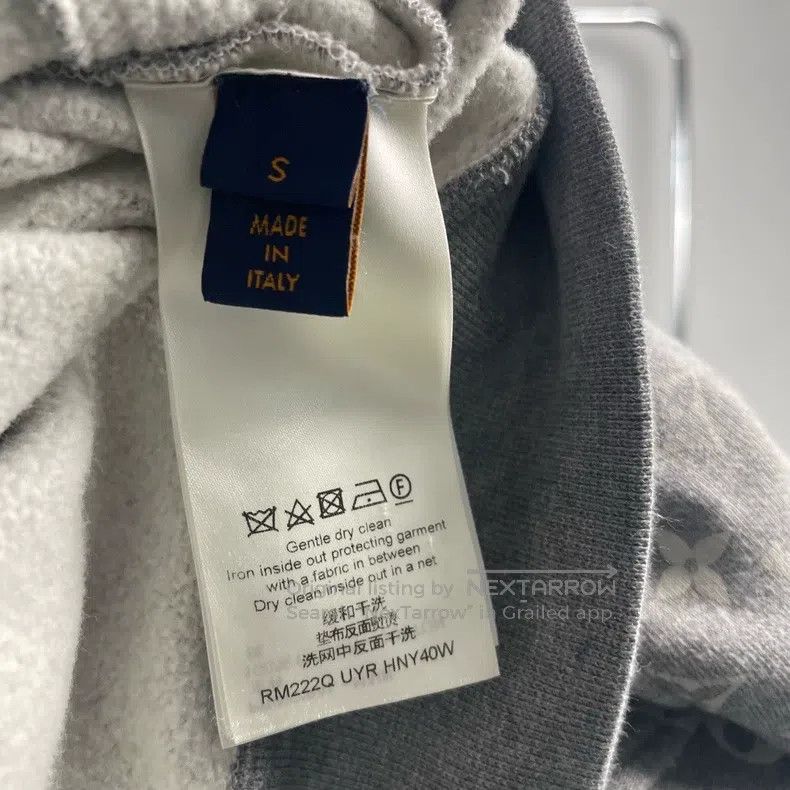Louis Vuitton Louis Vuitton Grey circular cut hooded sweatshirt Size US S / EU 44-46 / 1 - 6 Thumbnail