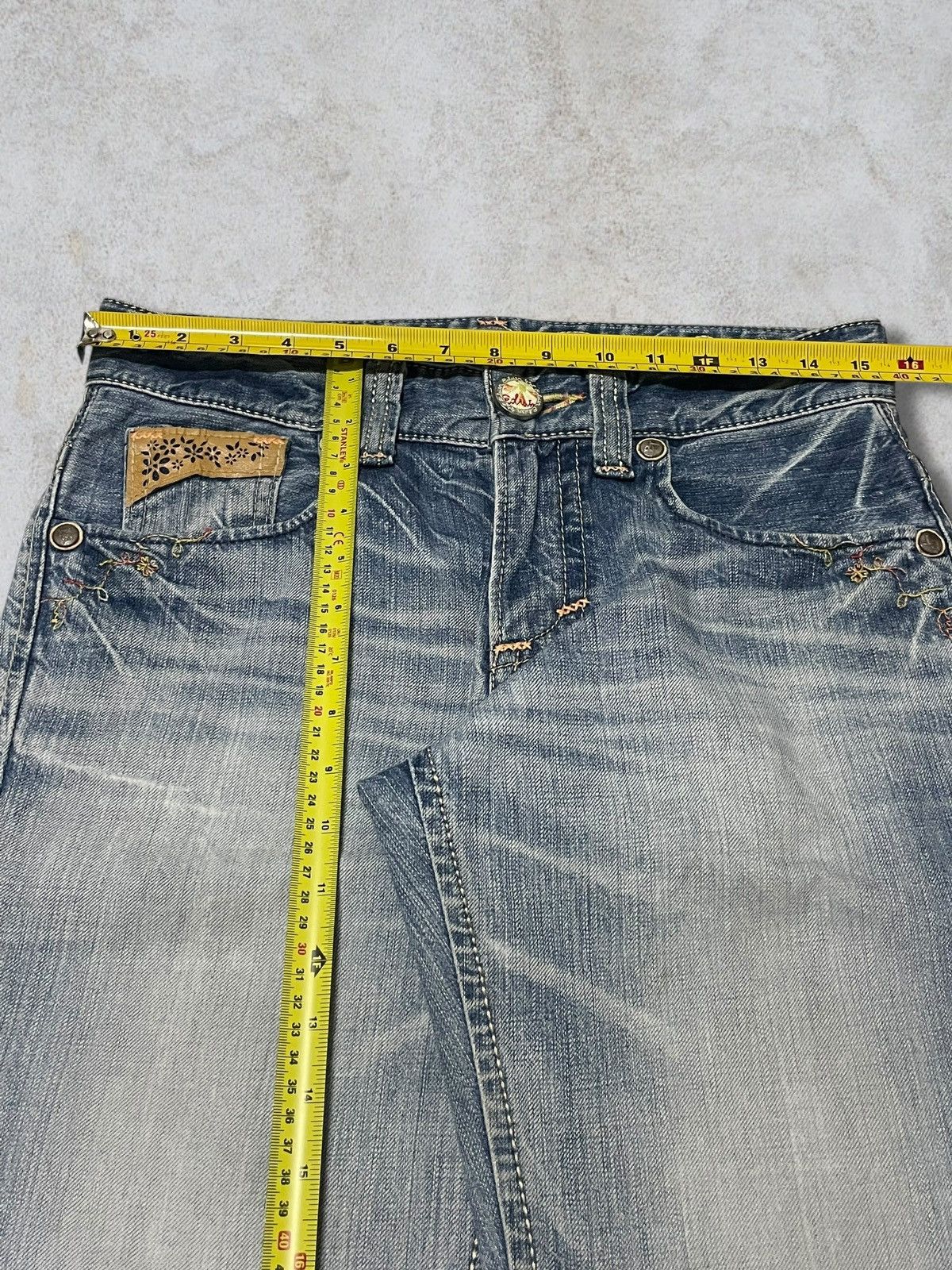 Edwin Vintage Edwin Blue Trip Tripping Multicolour Liner Wash Jean Size 31" - 14 Thumbnail