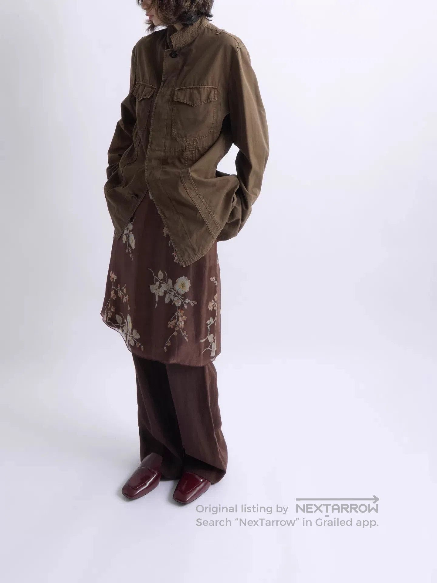 Jil Sander Brown Lightweight Button-Front Jacket Size S. Size US S / EU 44-46 / 1 - 5 Thumbnail