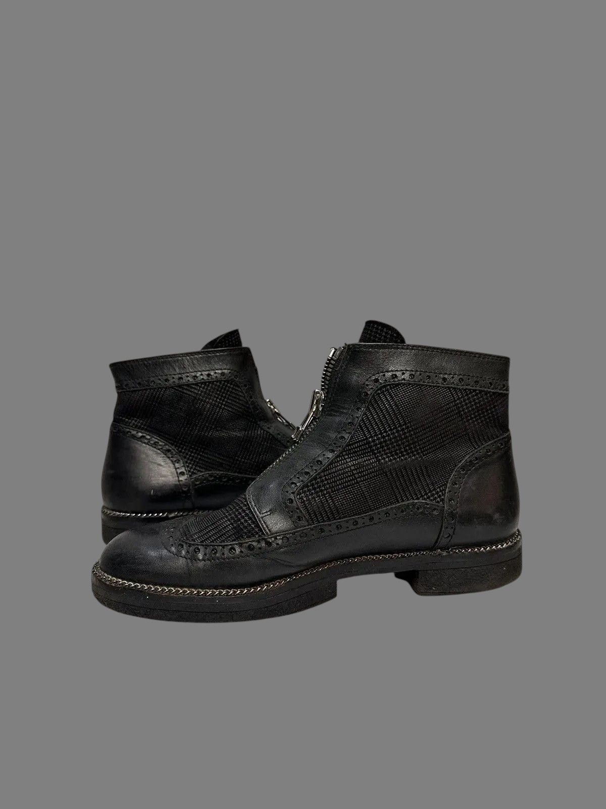 MoMA Avantgarde Guidi Leather Patchwork Boots Rare Japan Rick Goa Size US 8 / IT 38 - 7 Thumbnail