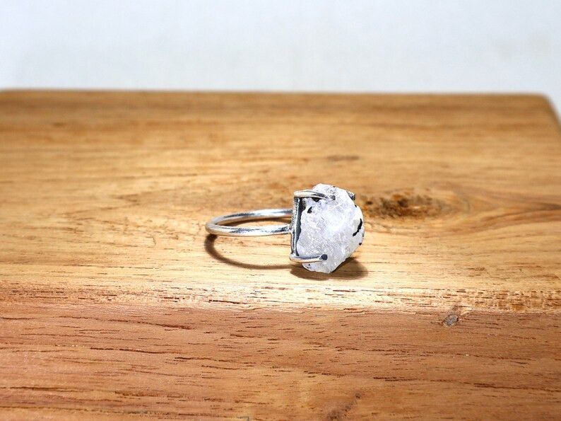 Handmade Rainbow Moonstone 925 Sterling Silver Ring - Handmade Ring Size ONE SIZE - 4 Thumbnail