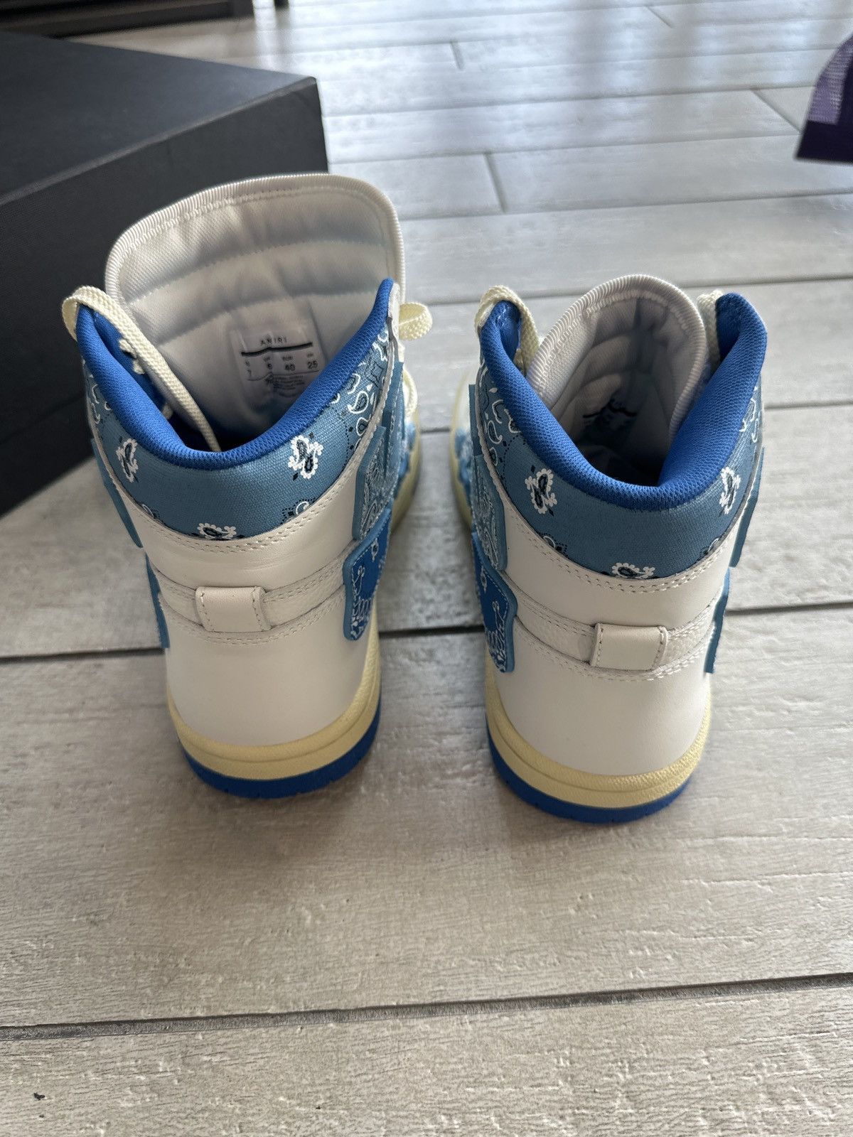 Amiri Amiri Skel-Top Hi Sneaker – Blue/White Size US 7 / EU 40 - 4 Thumbnail
