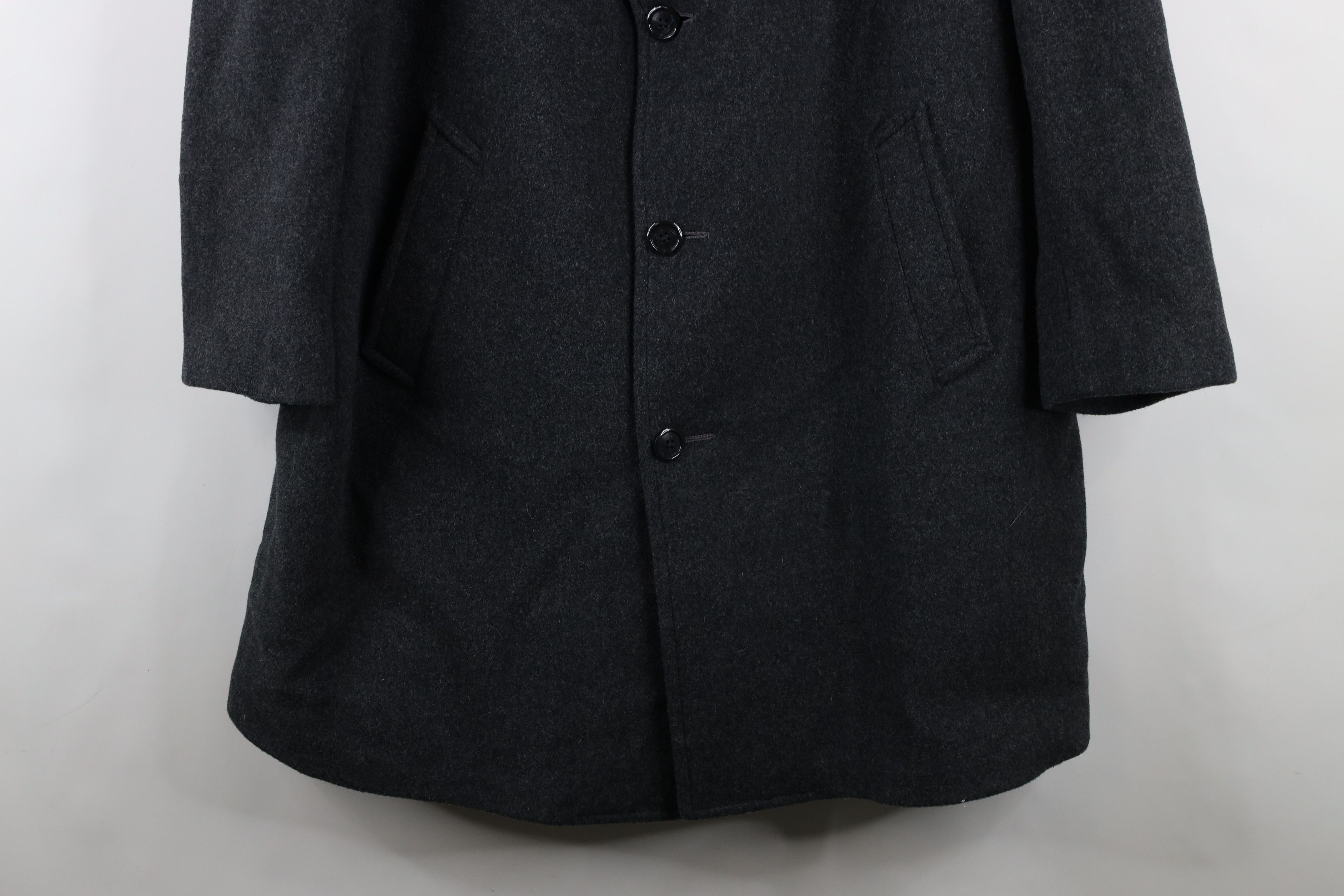 Vintage Vintage 70s Streetwear Overcoat Jacket Charcoal Gray USA Size US XL / EU 56 / 4 - 3 Thumbnail