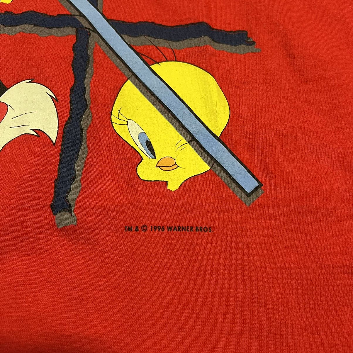 Vintage × Warner Bros Vintage Looney Tunes Tweety Bird Sylvester Cat Graphic Tee Size US XXL / EU 58 / 5 - 4 Thumbnail