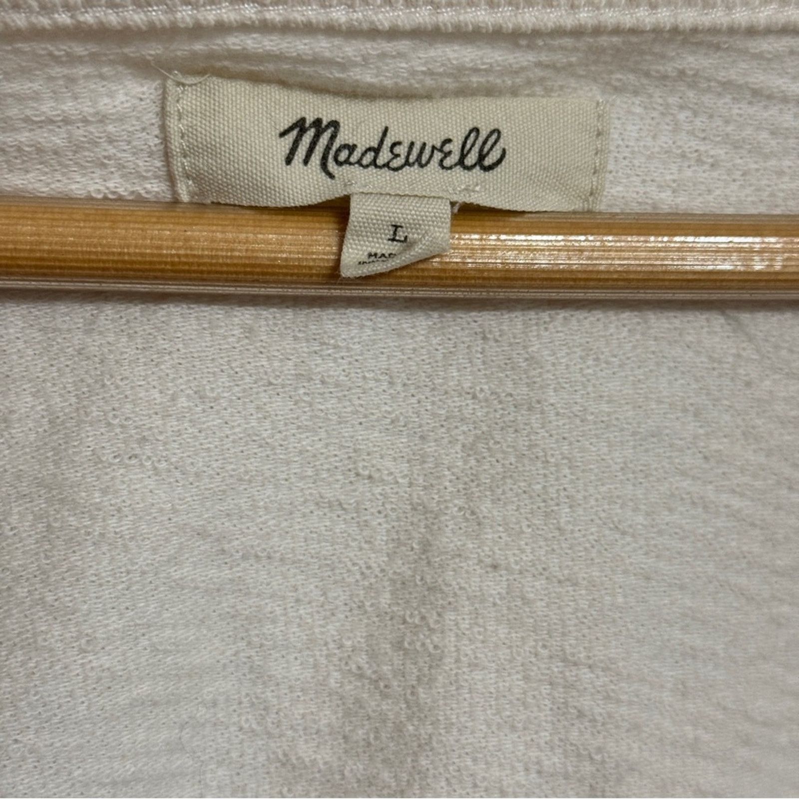 Madewell MADEWELL Women's Deep-V Button-Front Crop Top Size L / US 10 / IT 46 - 4 Thumbnail