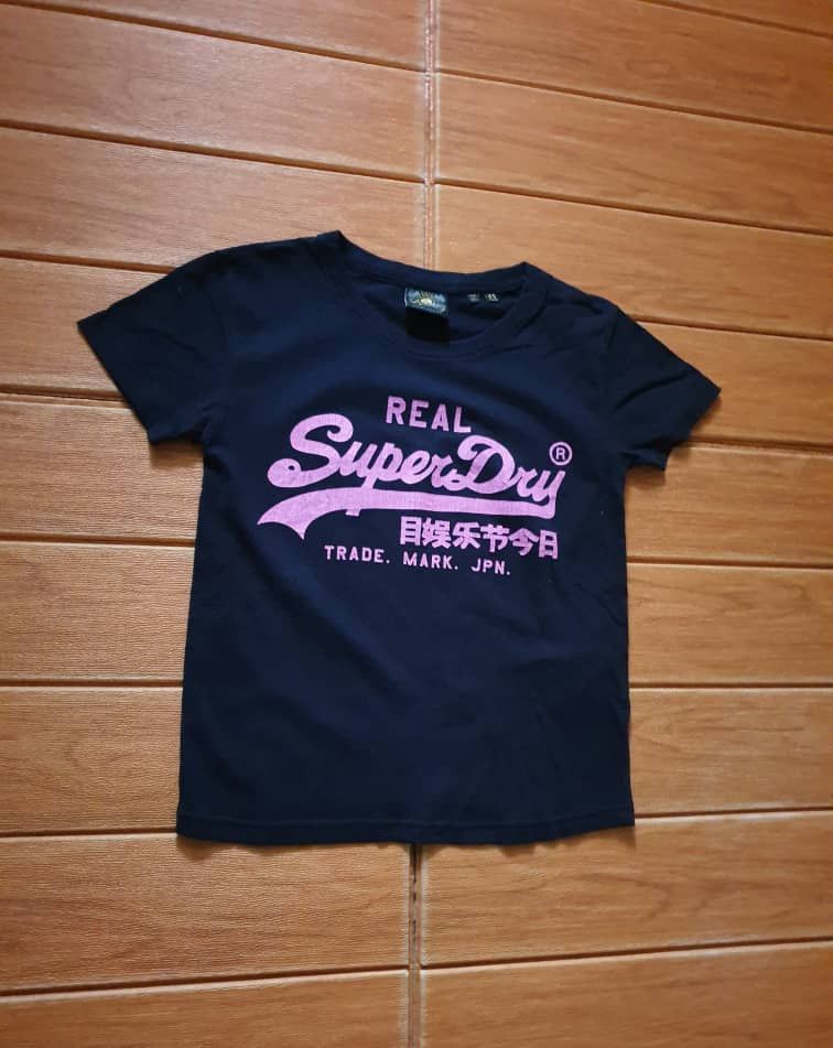 Superdry Superdry pink script Black shirt Size S / US 4 / IT 40 - 6 Thumbnail