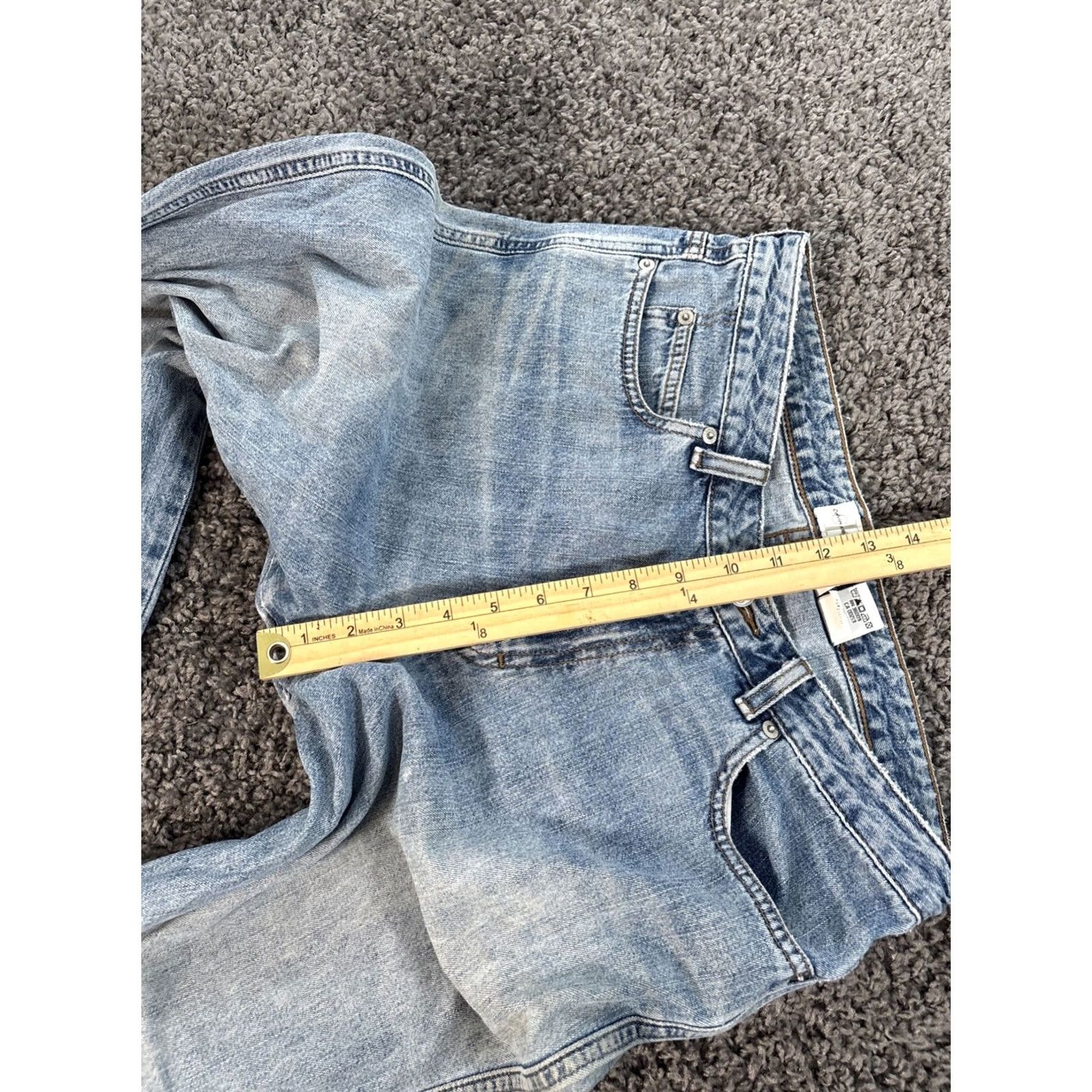 Calvin Klein VINTAGE Calvin Klein Jeans Blue 32x28 Regular Women Distressed Straight Denim 30in Inseam Size 32 Mens Womens Girls Size 24" / US 00 / IT 34 - 5 Thumbnail