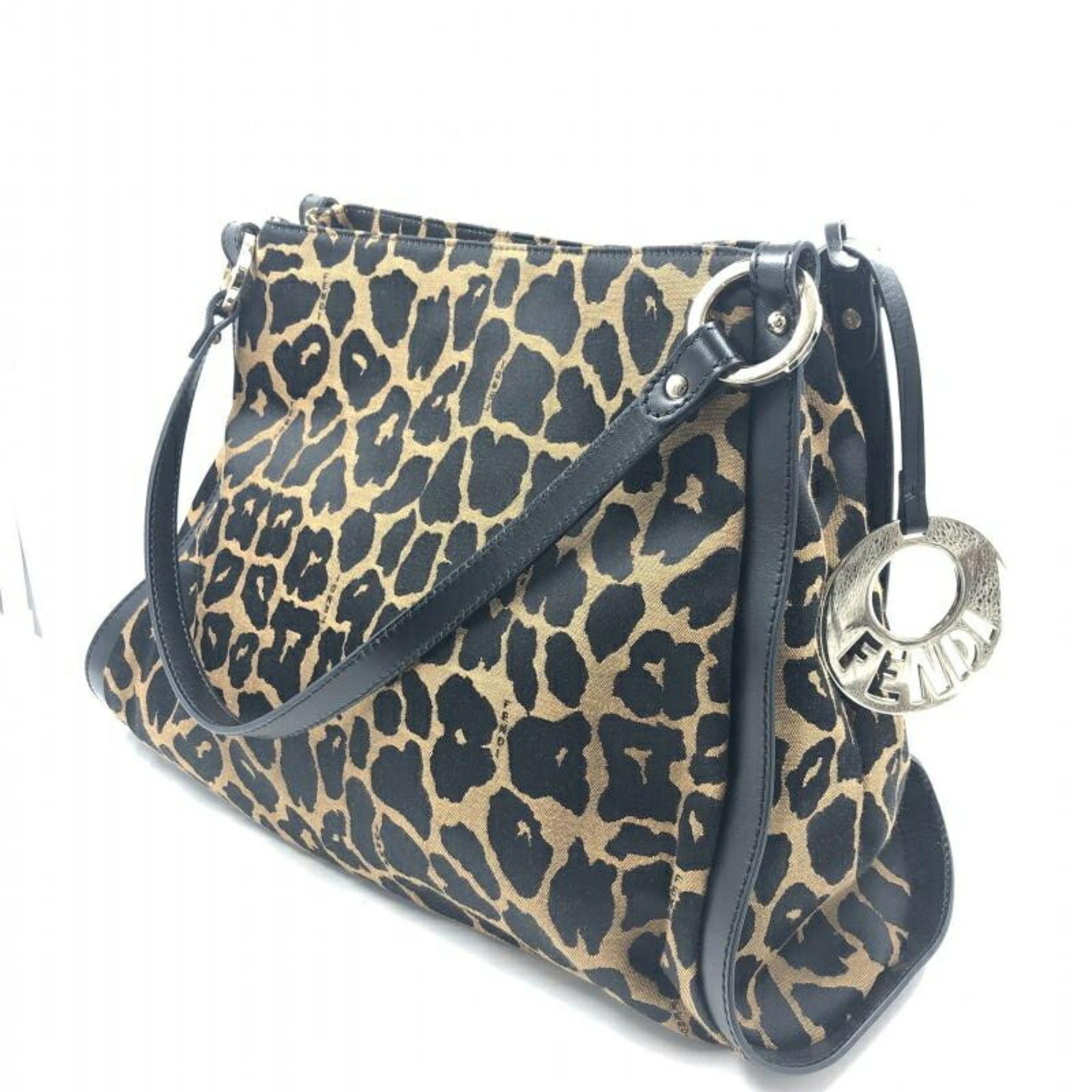 image of Fendi Chef Tote Bag Leopard Print 8Br652-Gt6 Fendi, Women's