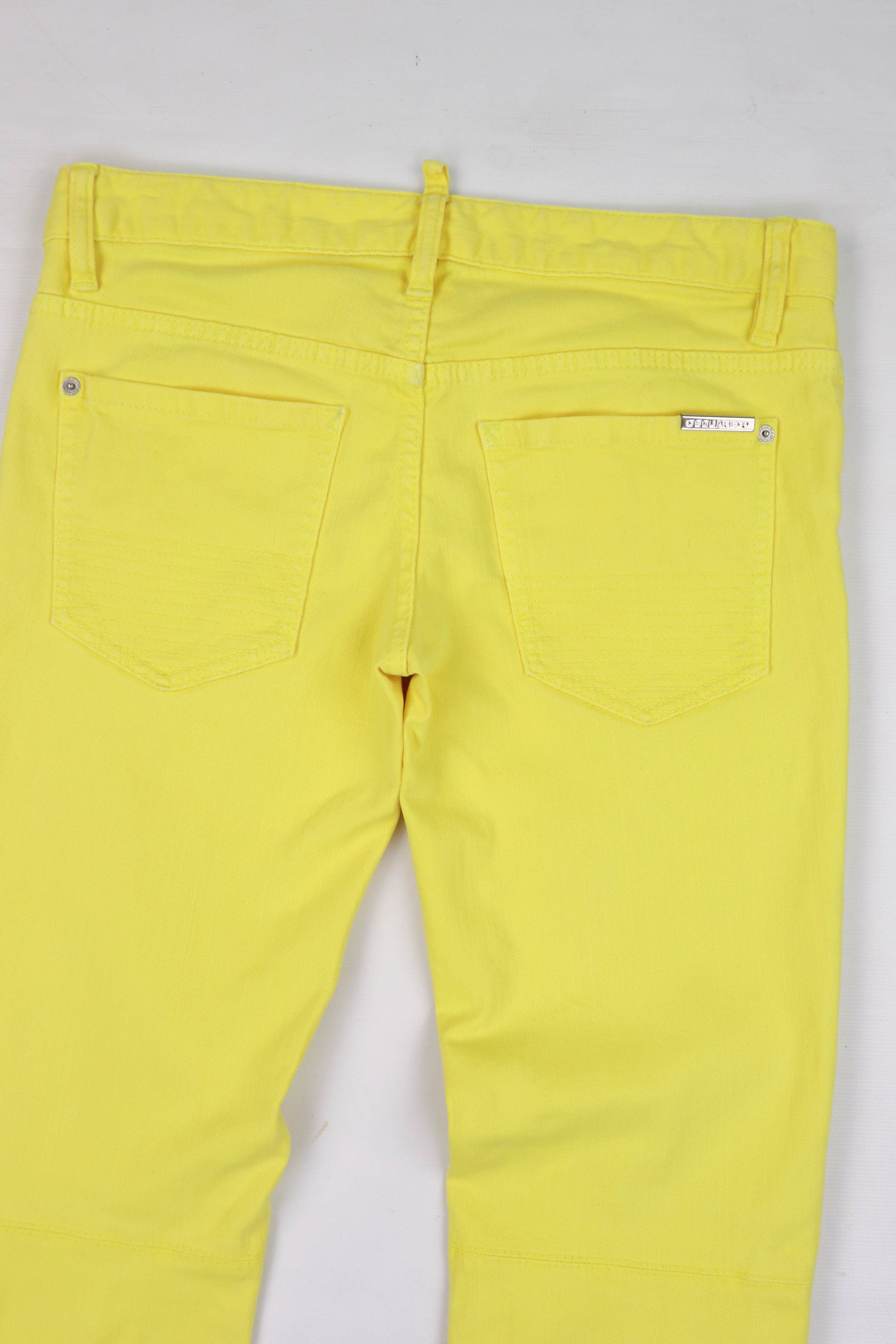 Dsquared2 WMNS Dsquared2 Yellow Slim Fit Zip Jeans Size 28" / US 6 / IT 42 - 5 Thumbnail