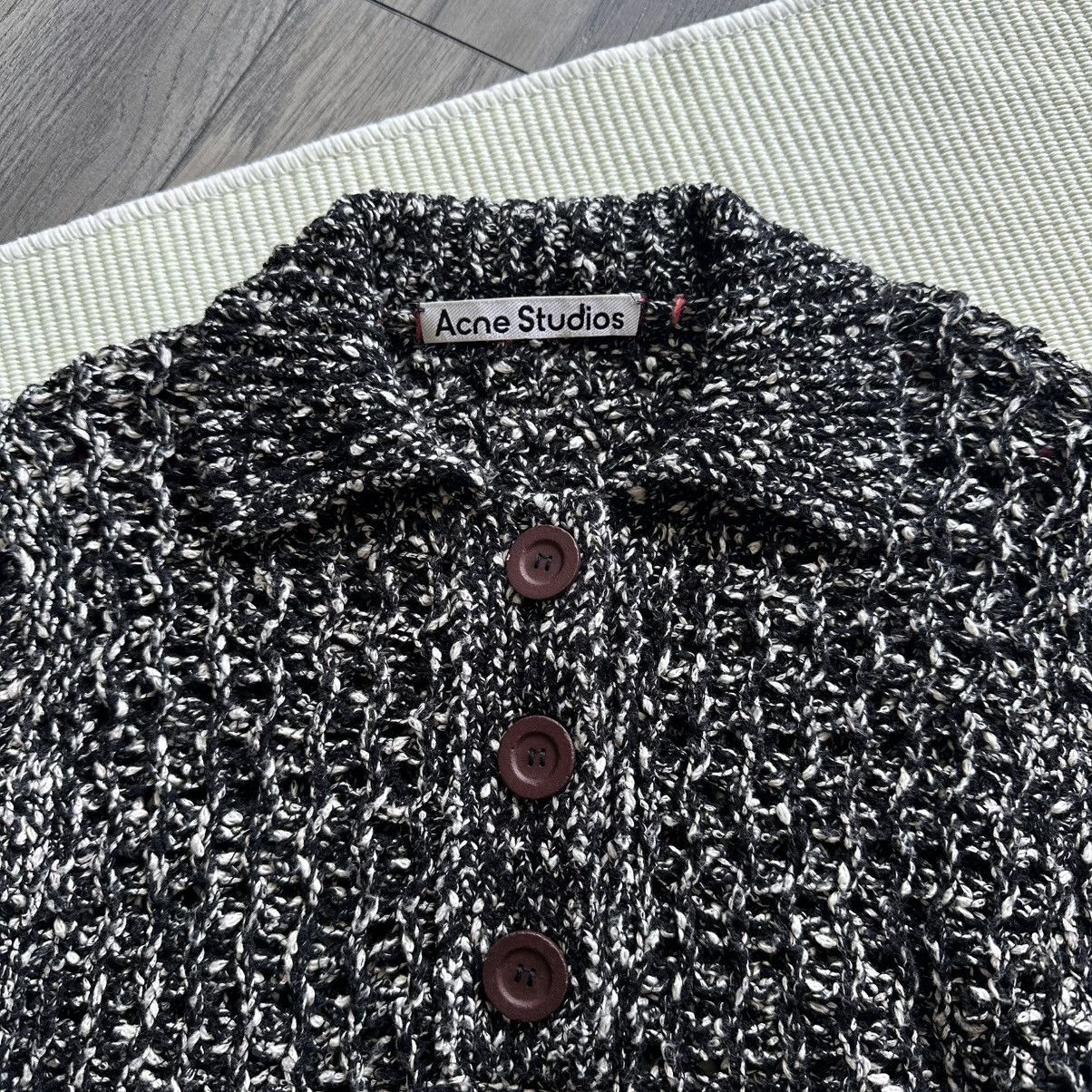 Acne Studios Acne Studios Black and White Marled Knit Polo Shirt Size XS / US 0-2 / IT 36-38 - 2 Thumbnail