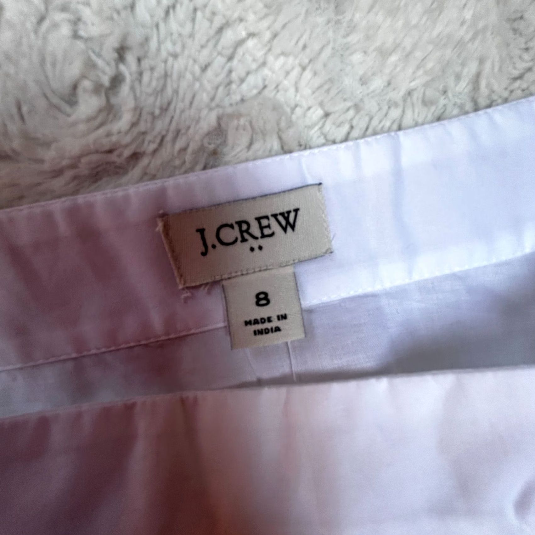 J.Crew J.Crew Womens Scalloped Eyelet Funnelneck Top Long Sleeve White Size 8 New AP120 Size M / US 6-8 / IT 42-44 - 3 Thumbnail