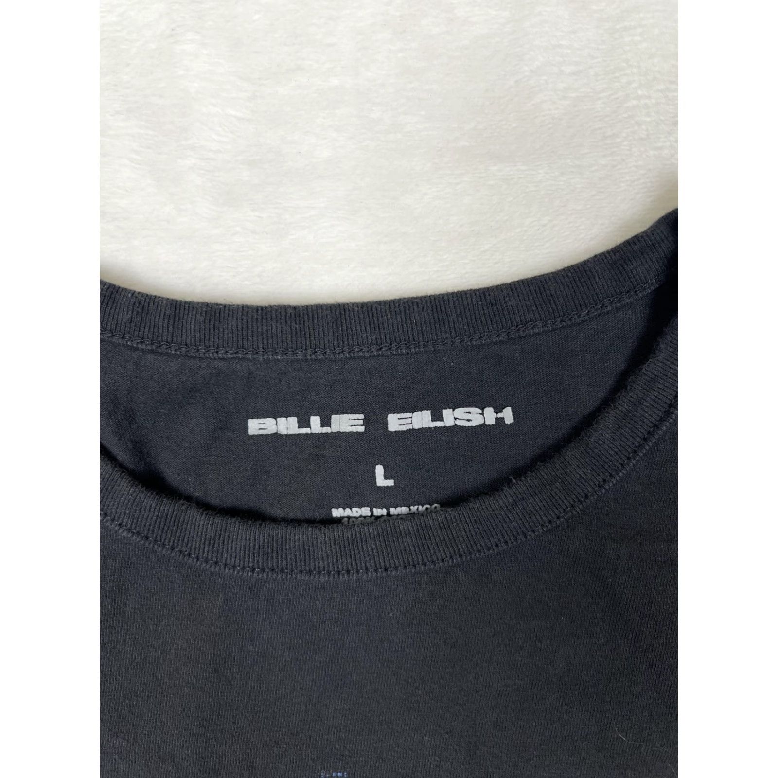 Vintage Billie Eilish T-Shirt Black Large Graphic Print Crew Neck Short Sleeve Music Tee Mens Large Size US L / EU 52-54 / 3 - 3 Thumbnail